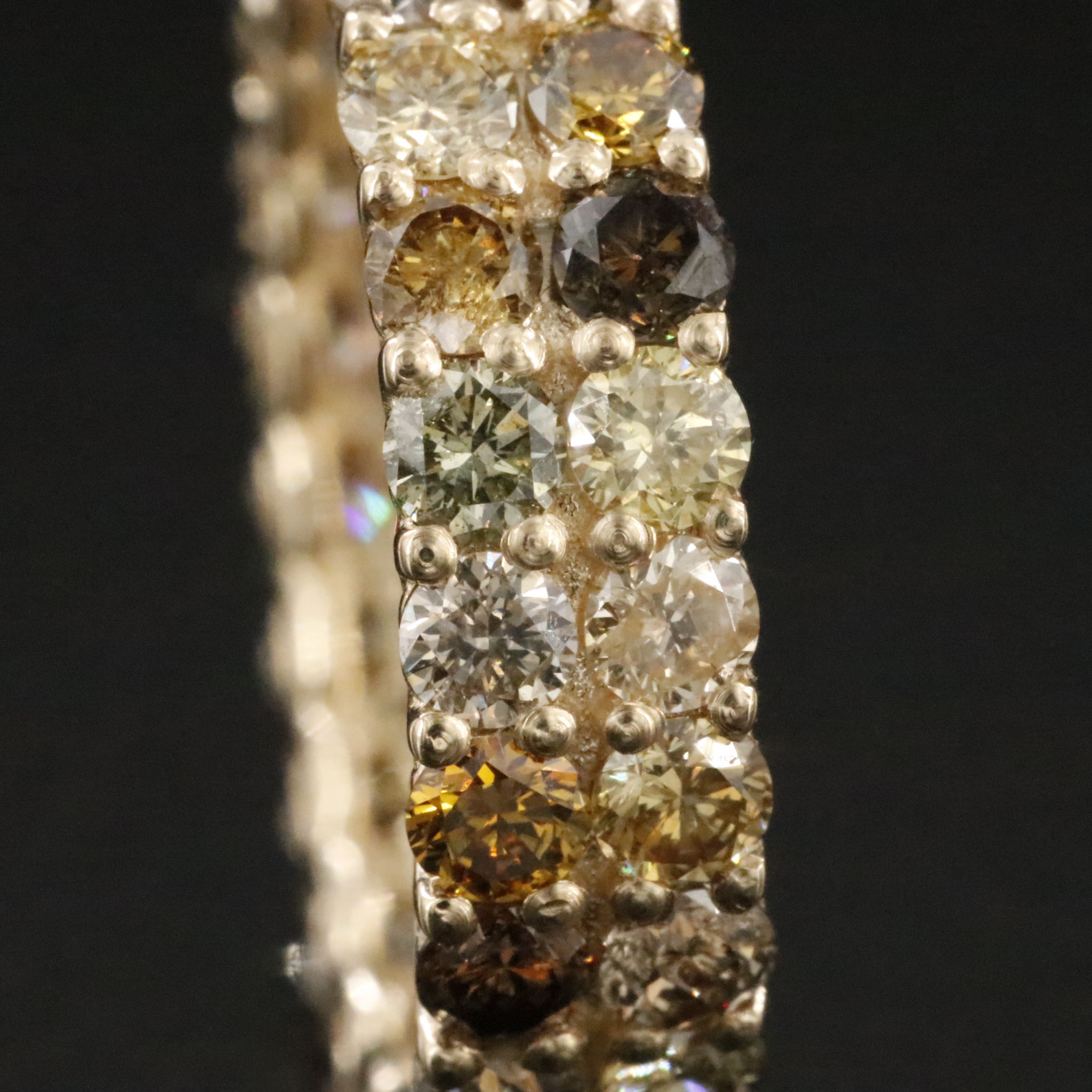 14K 3.78 CTW Fancy Diamond Eternity Band with IGI Jewelry Report