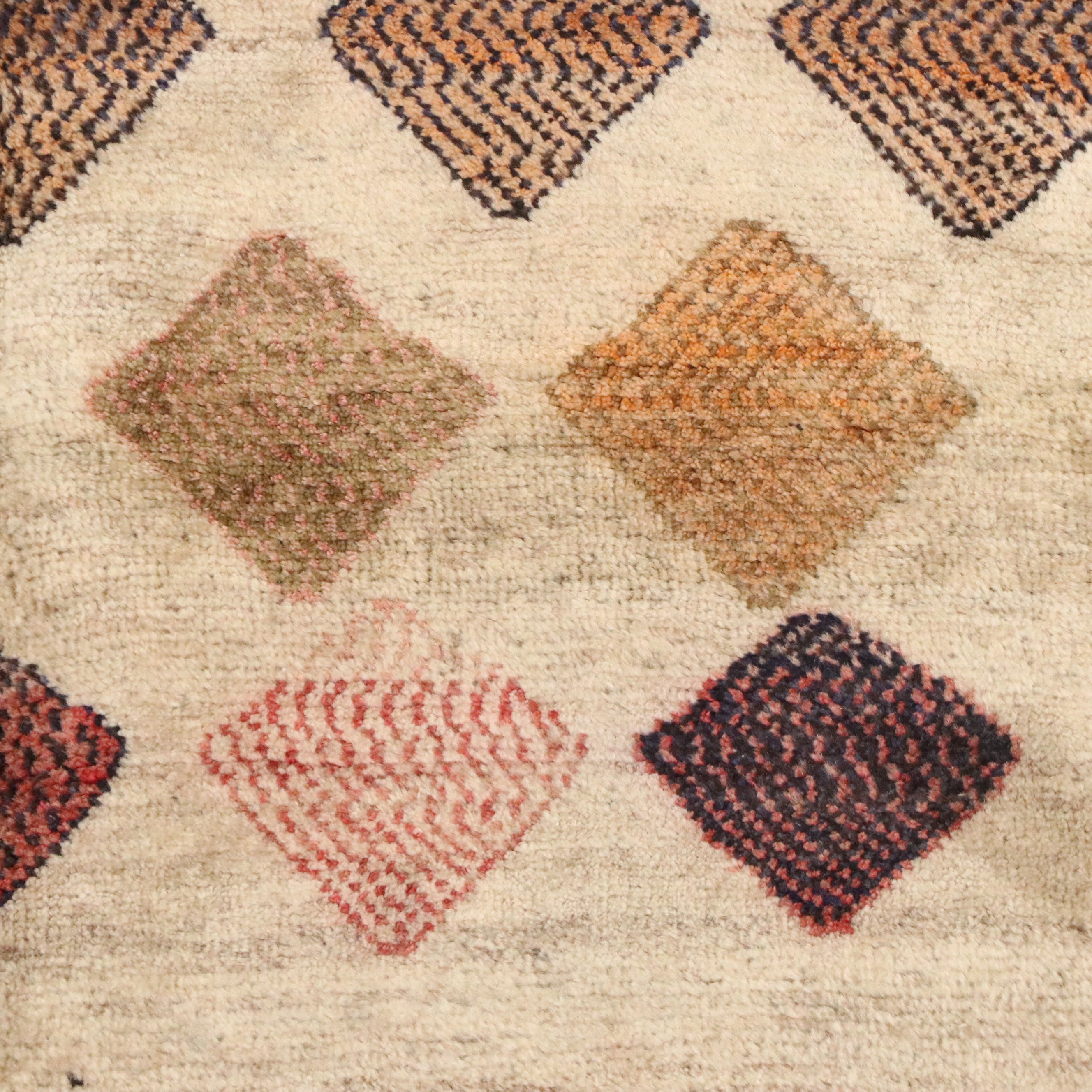 4'2 x 7' Hand-Knotted Persian Qashqai Area Rug