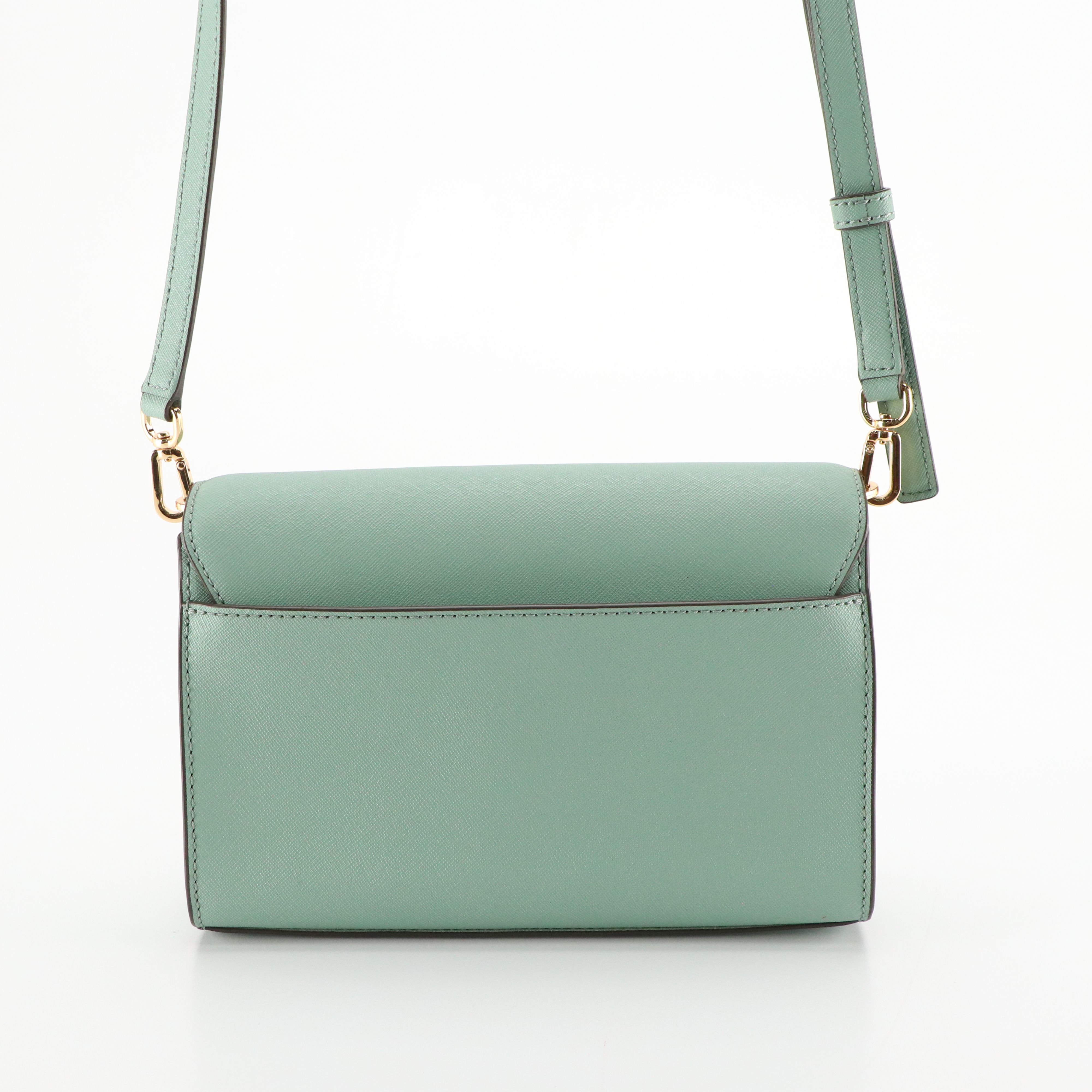 Tory Burch Emerson Combo Crossbody Bag in Minty Green Textured Leather