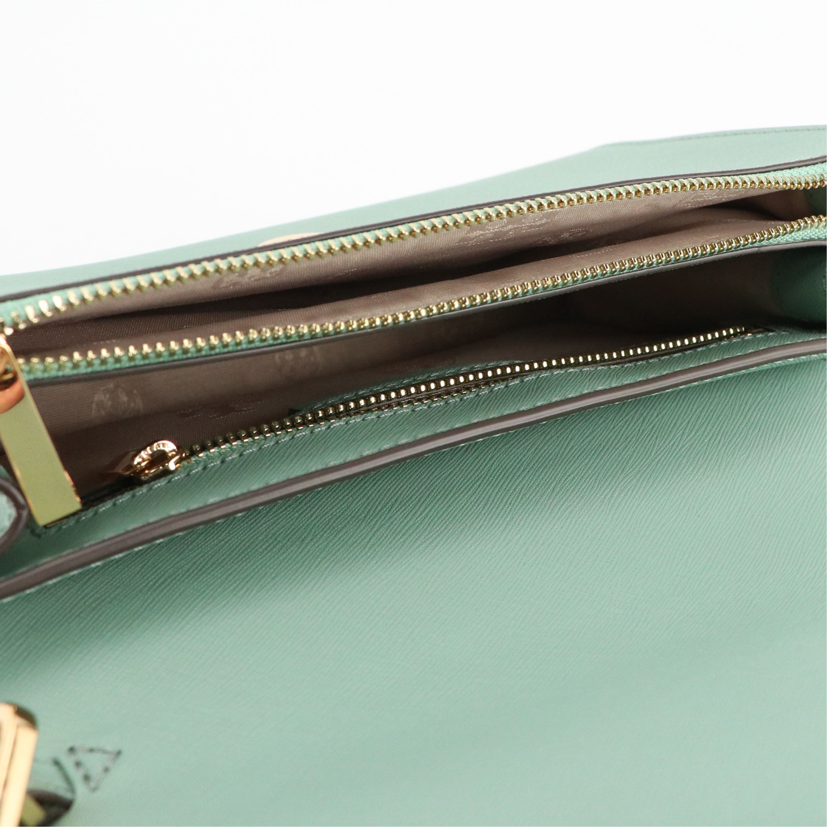 Tory Burch Emerson Combo Crossbody Bag in Minty Green Textured Leather