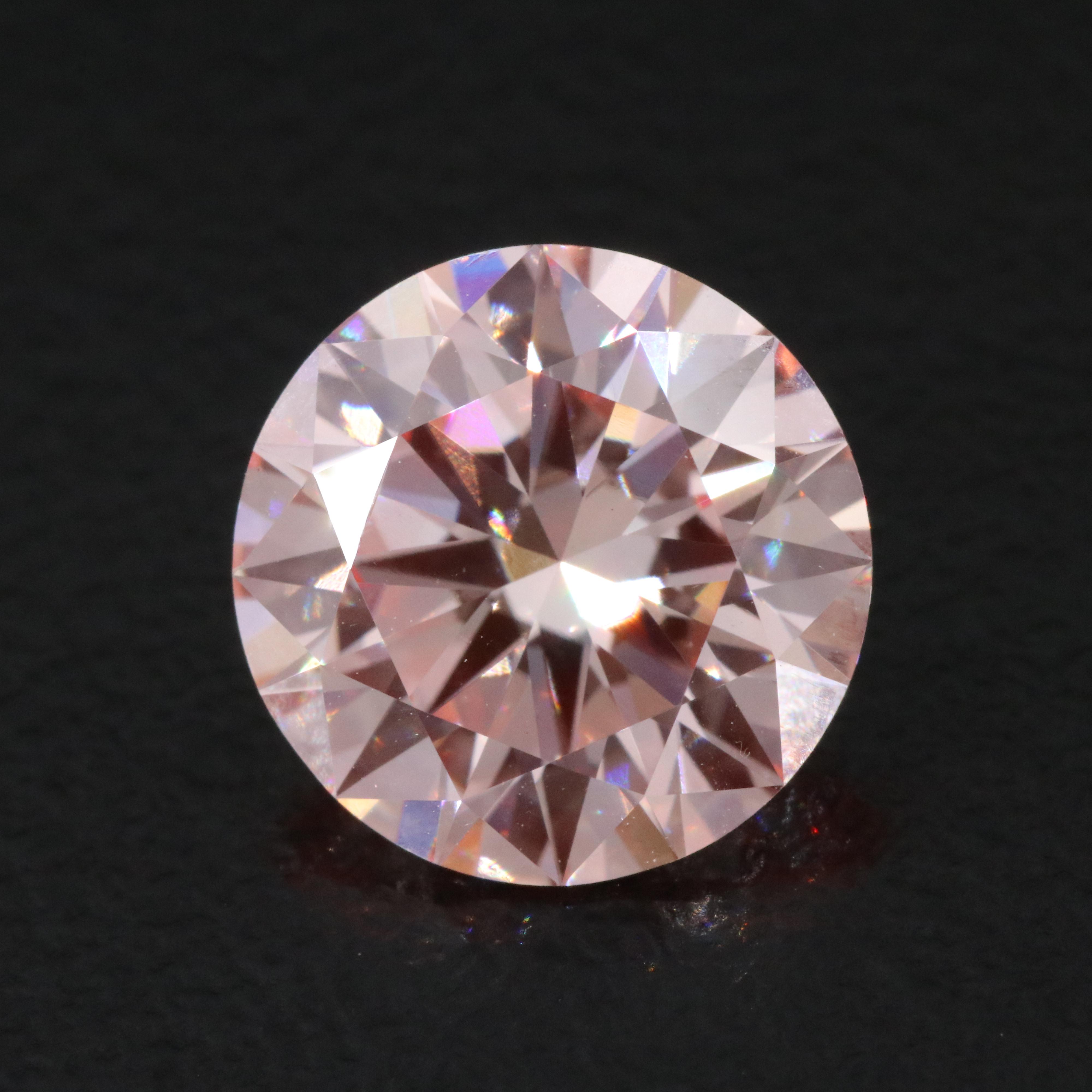 Loose 3.00 CT Lab Grown Fancy Intense Pink Diamond with IGI Report