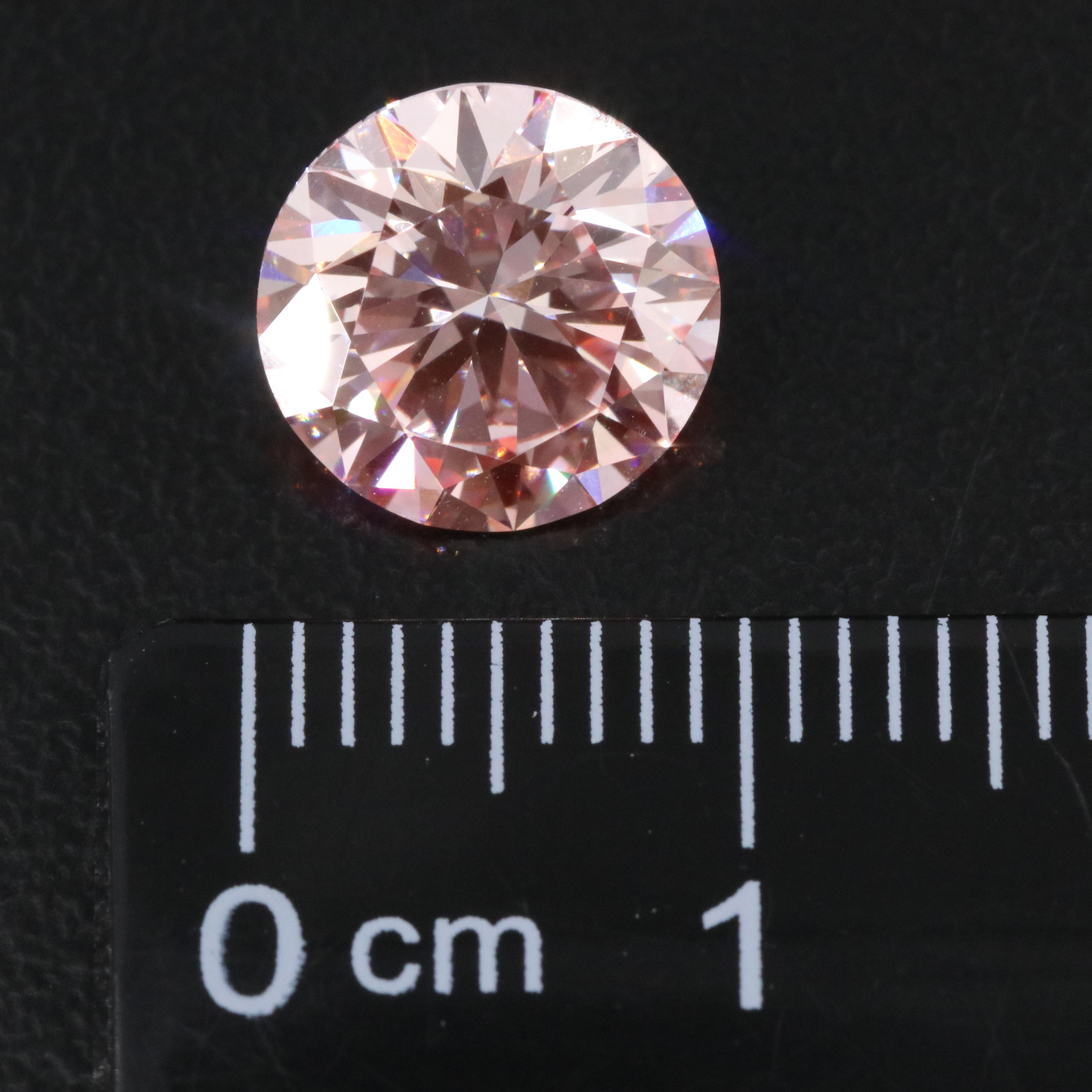 Loose 3.00 CT Lab Grown Fancy Intense Pink Diamond with IGI Report