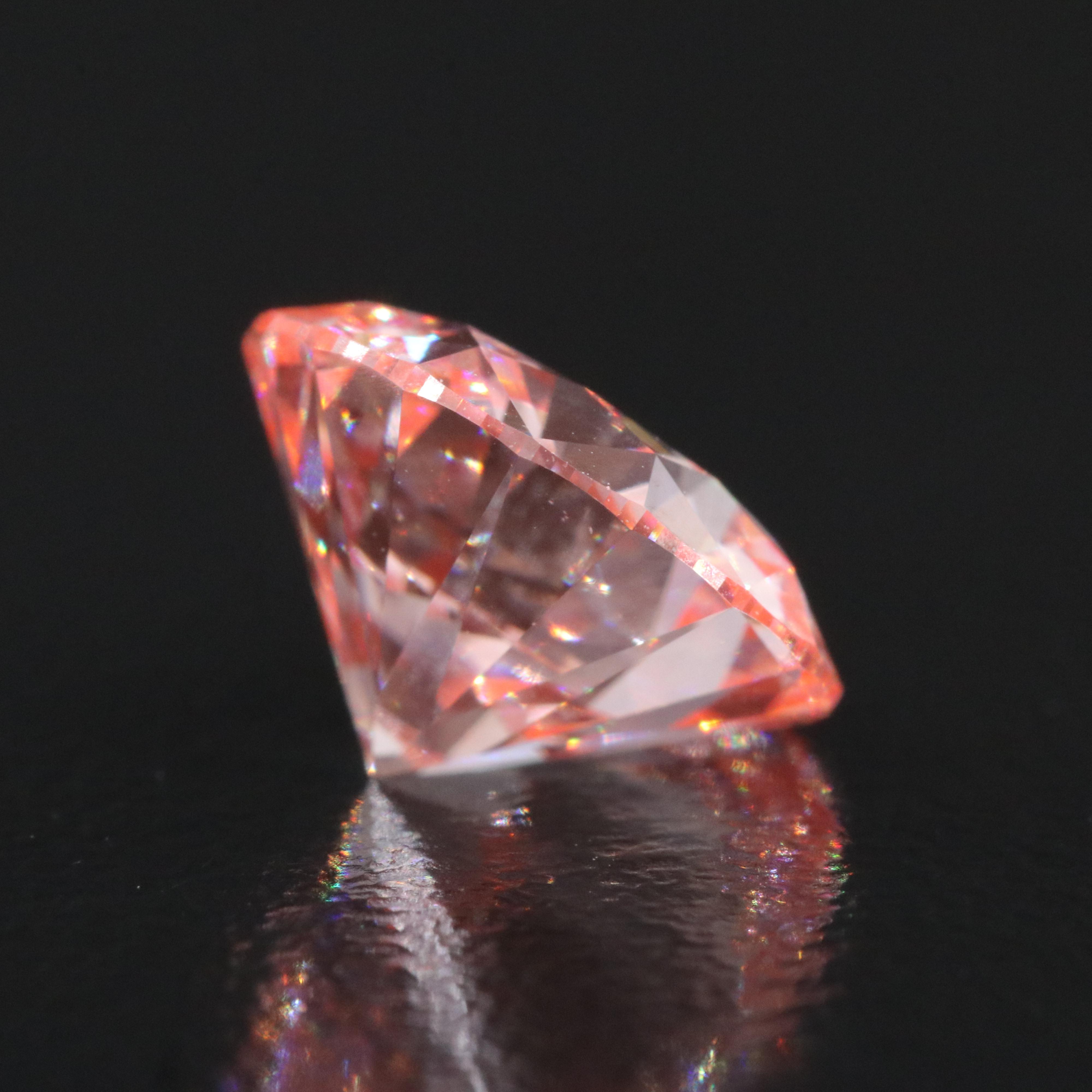 Loose 3.00 CT Lab Grown Fancy Intense Pink Diamond with IGI Report