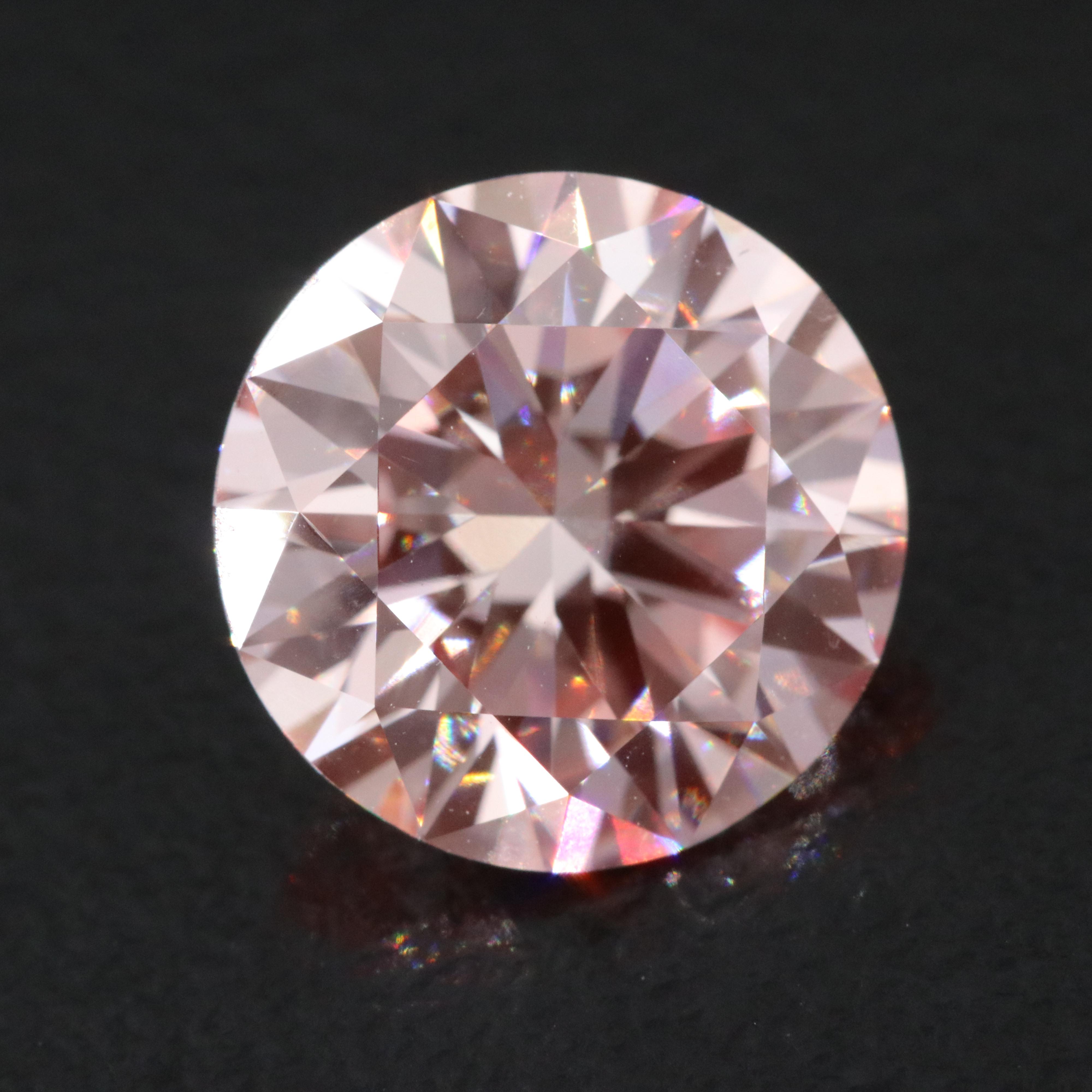 Loose 3.00 CT Lab Grown Fancy Intense Pink Diamond with IGI Report