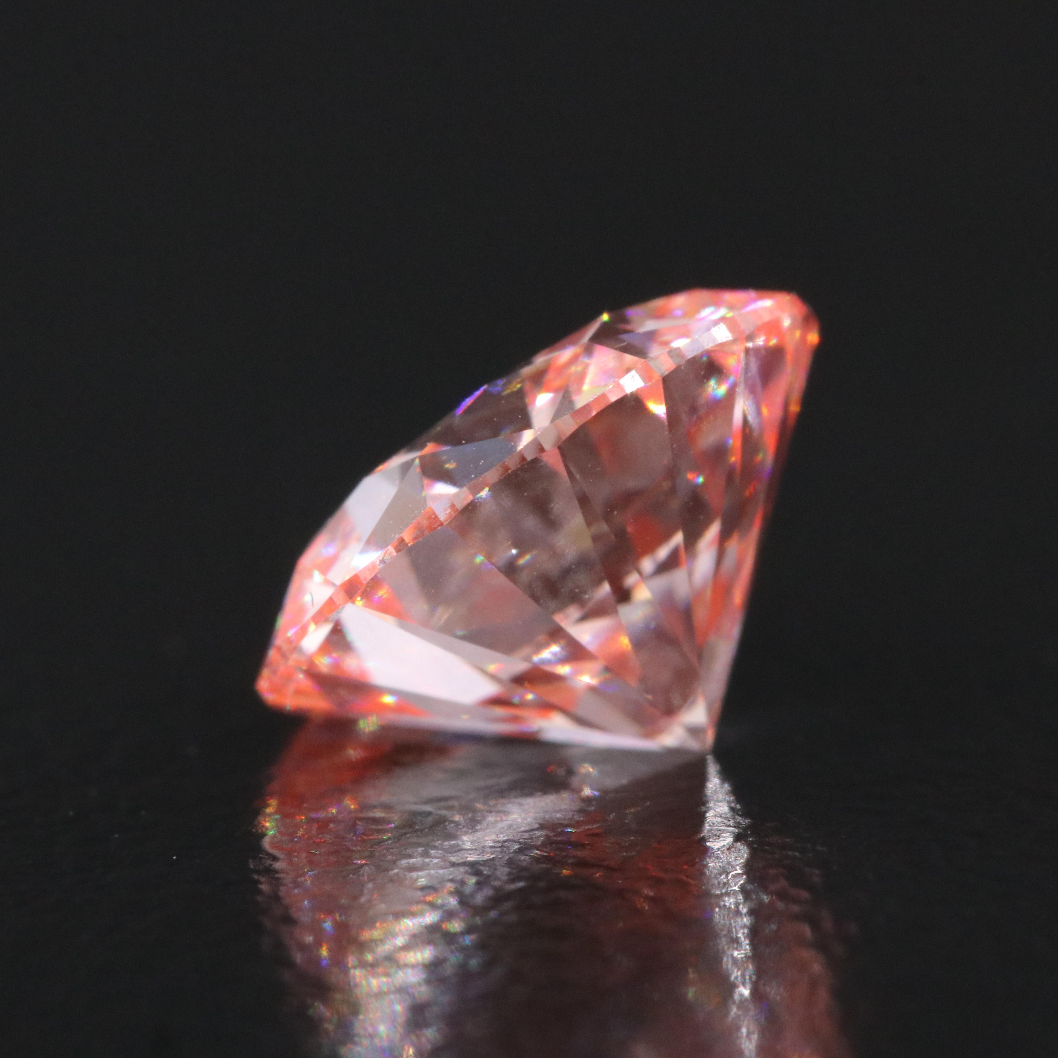 Loose 3.00 CT Lab Grown Fancy Intense Pink Diamond with IGI Report