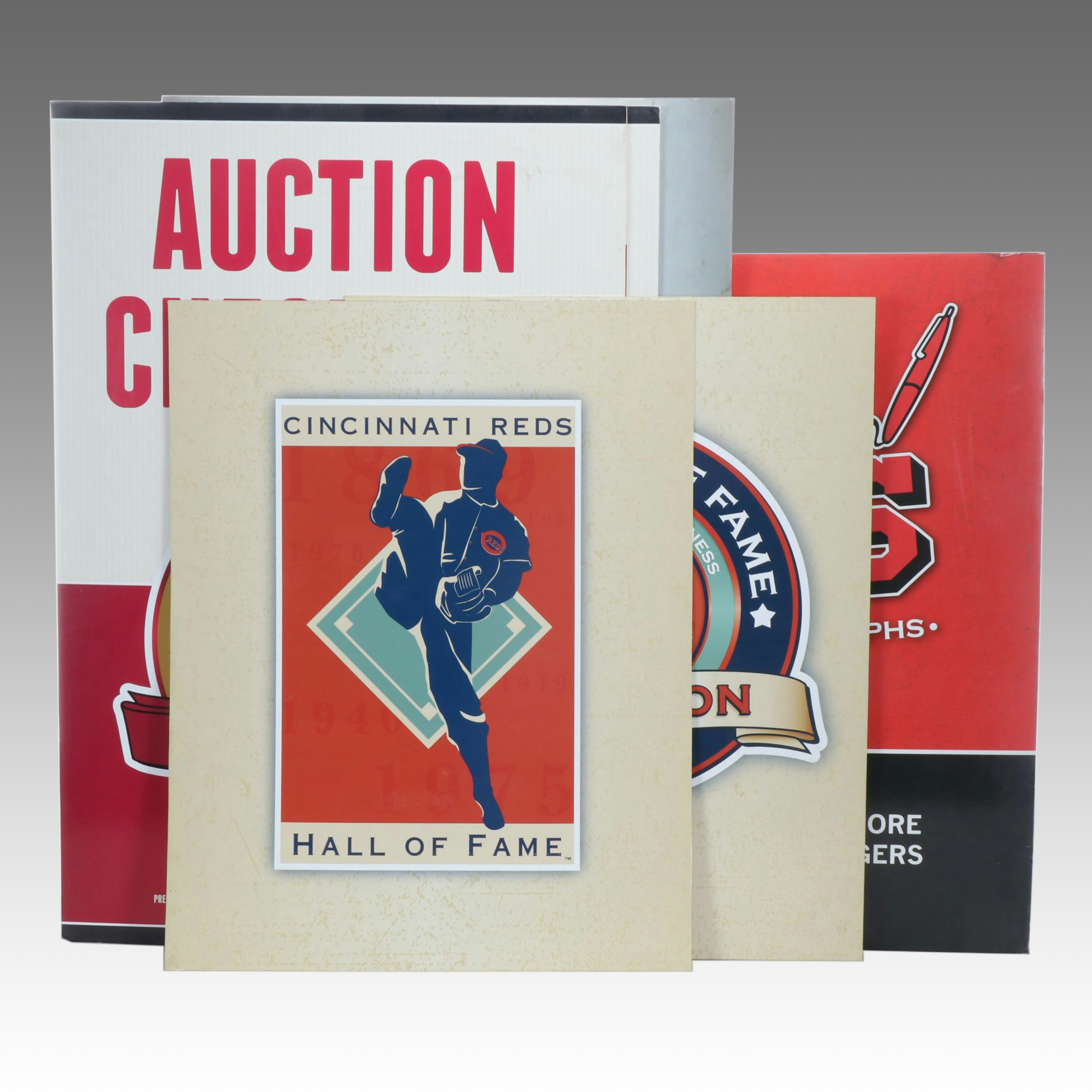 Cincinnati Reds Hall of Fame Signs Featuring "Signature Reds" and More