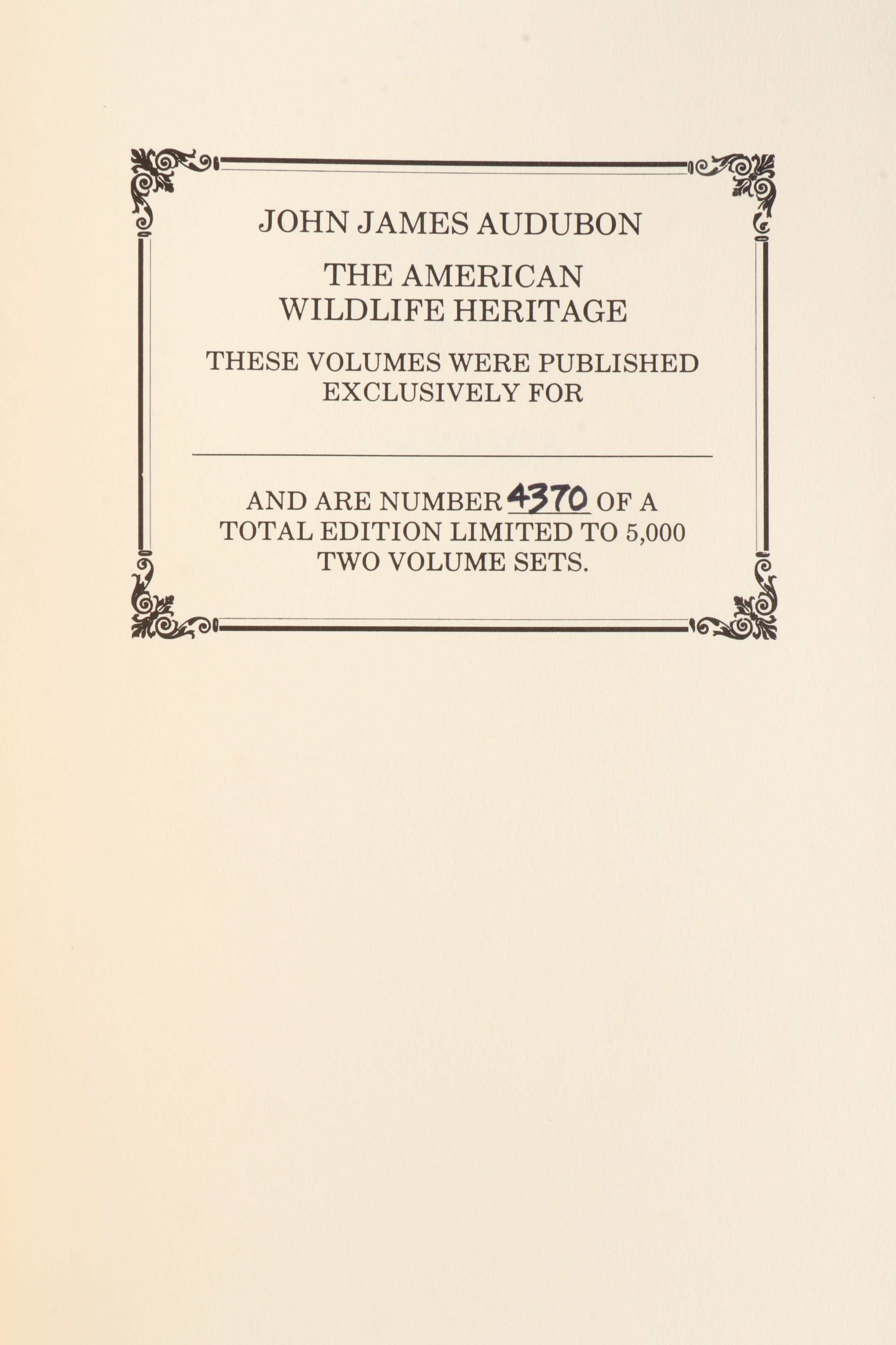 Limited Edition "Birds of America" and "Quadrupeds of North America" by Audubon