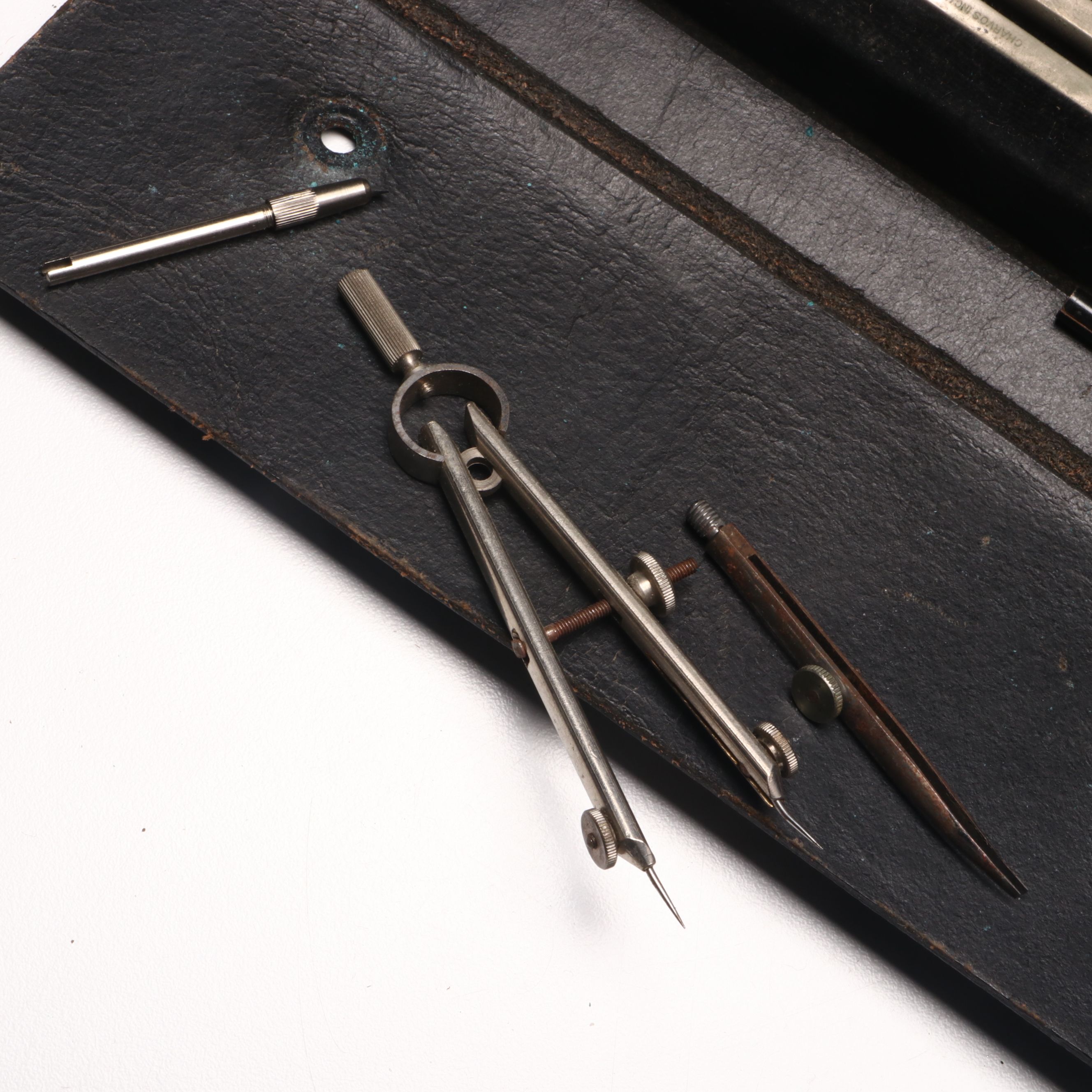 U.S. Navy Navigator Drawing Compass Case with More Vintage Drafting Tools