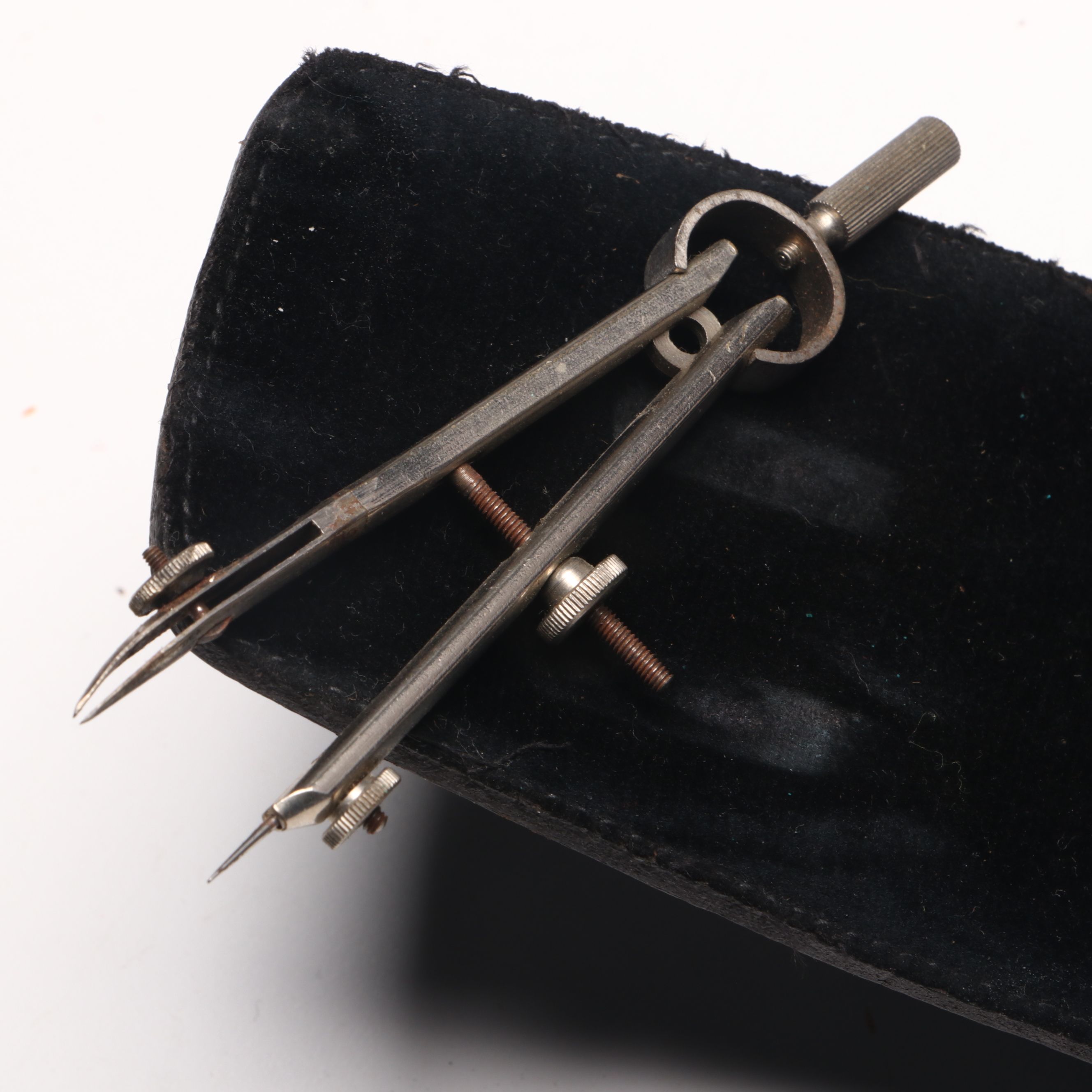 U.S. Navy Navigator Drawing Compass Case with More Vintage Drafting Tools