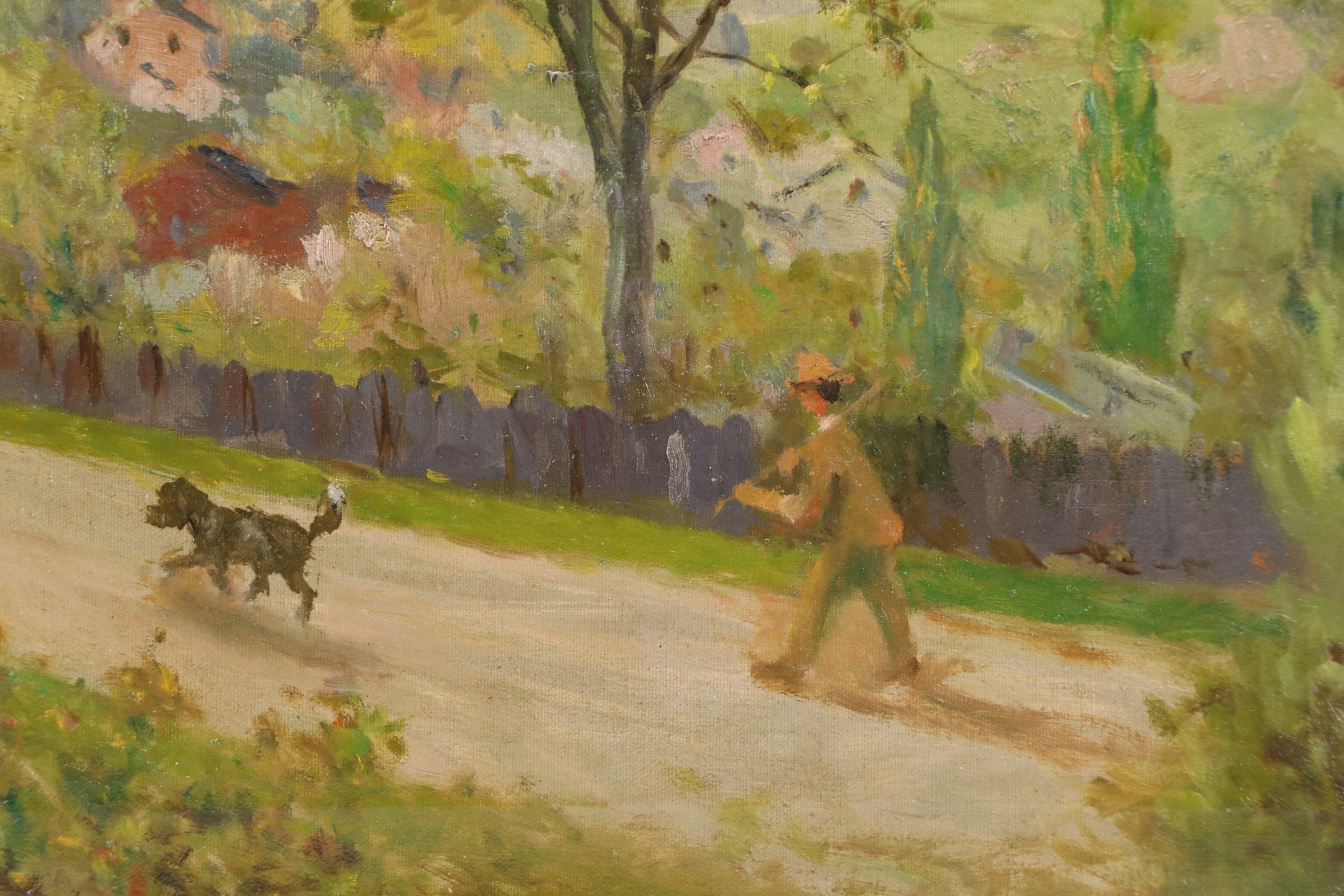 Charles A. Meurer Oil Painting "New Amsterdam from Dixie Highway," 1938