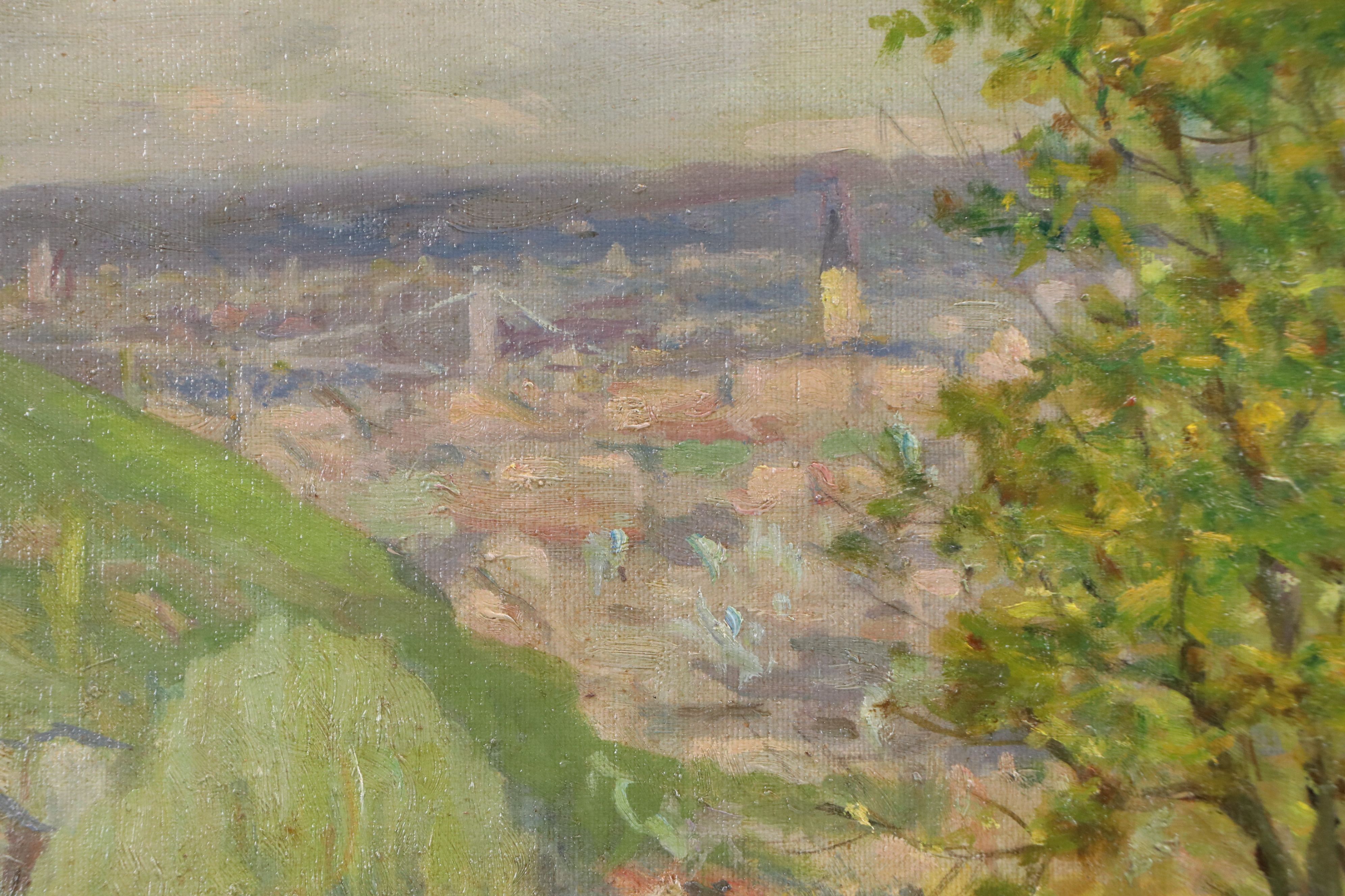 Charles A. Meurer Oil Painting "New Amsterdam from Dixie Highway," 1938