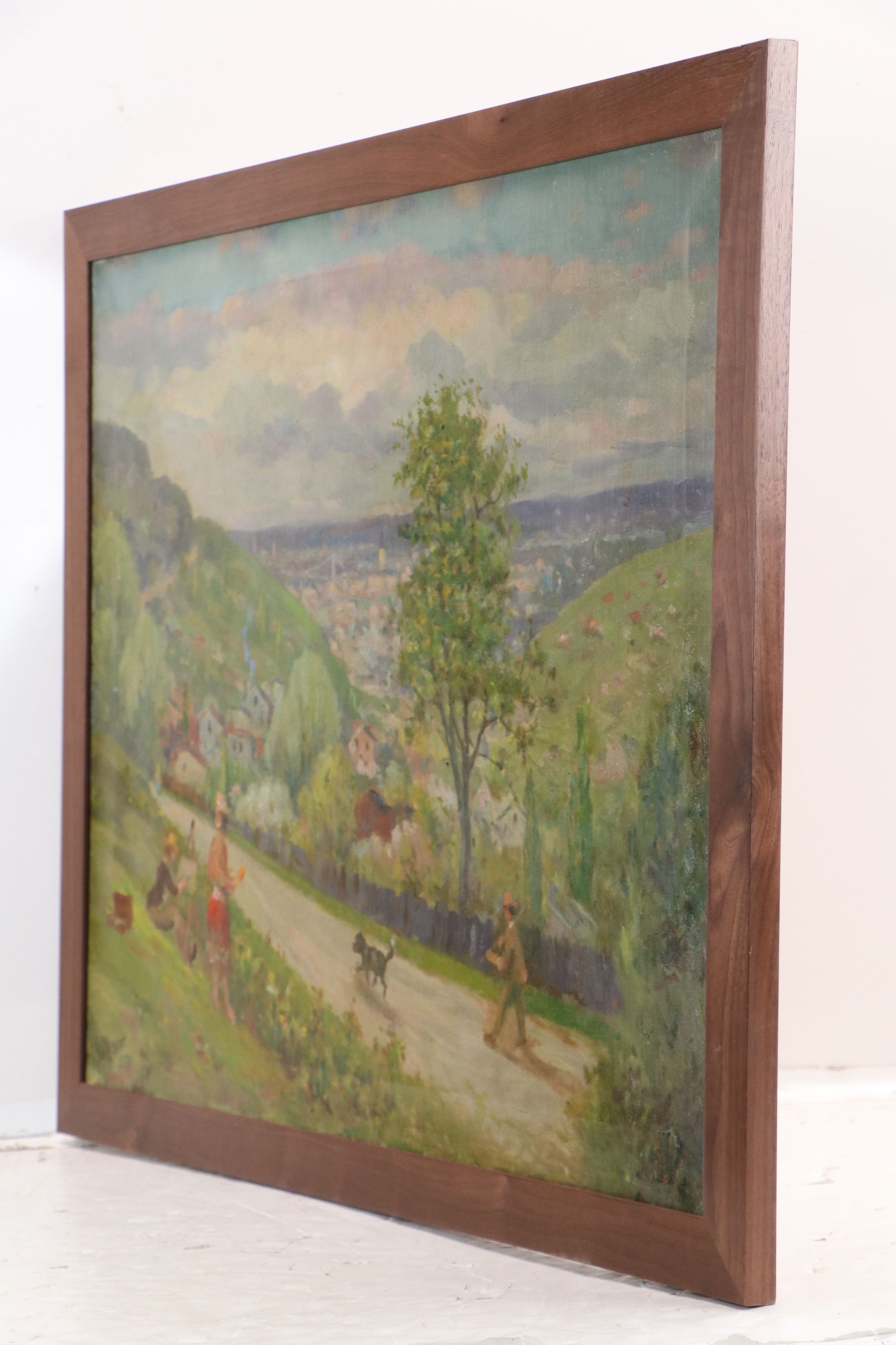 Charles A. Meurer Oil Painting "New Amsterdam from Dixie Highway," 1938