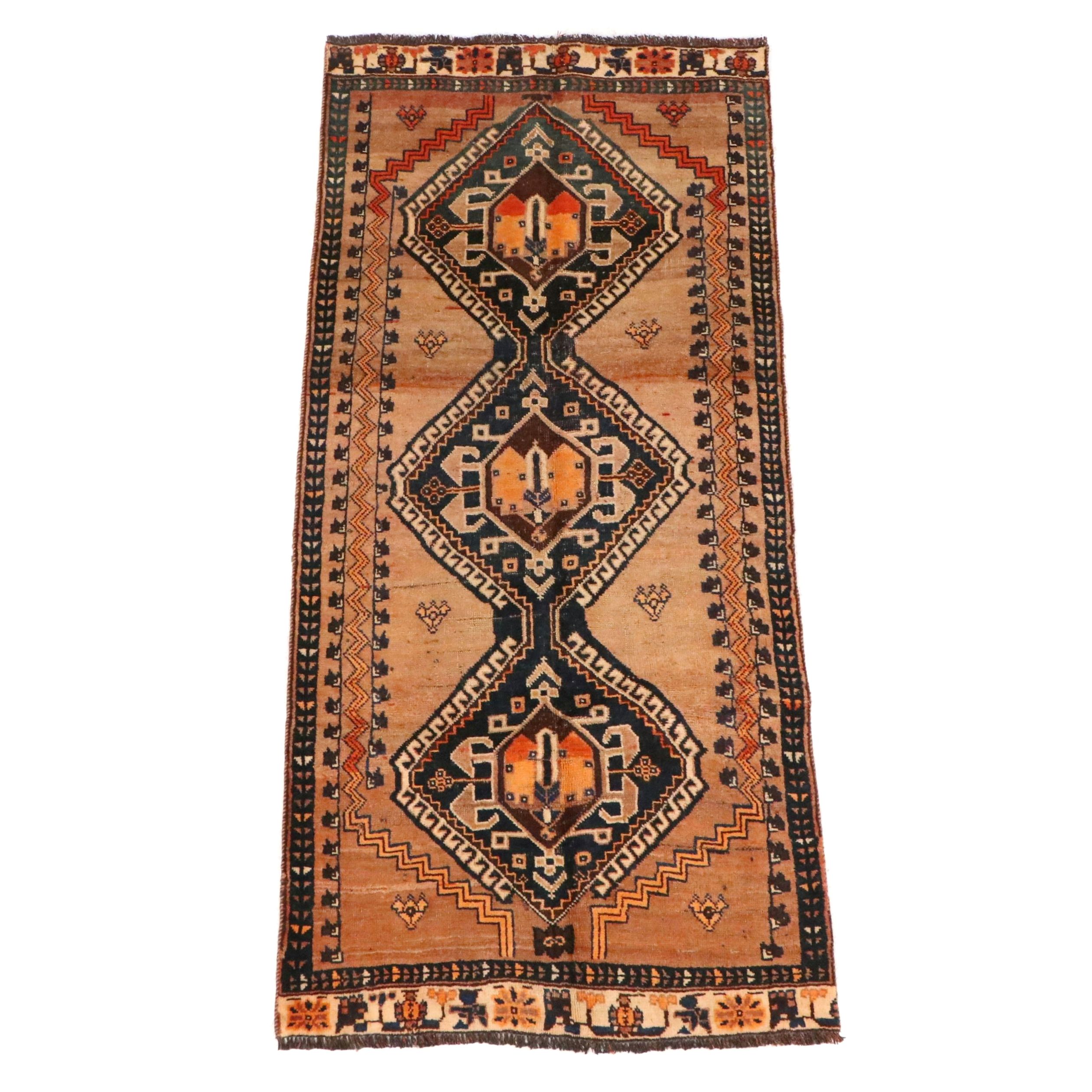 3'5 x 7'7 Hand-Knotted Persian Shiraz Long Rug