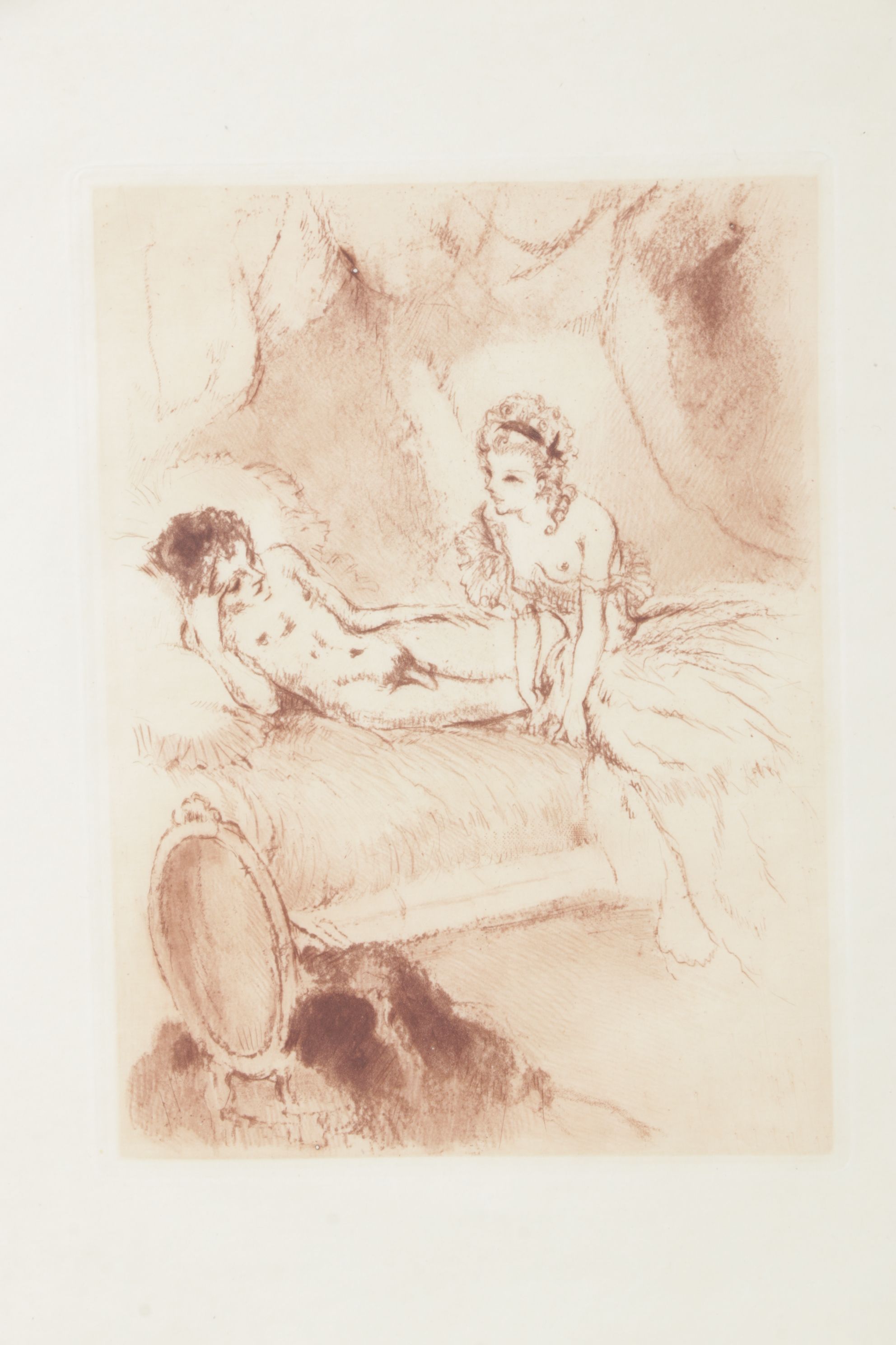 Louis Icart Etching "The Whole Package" from "Felicia ou Mes Fredaines"