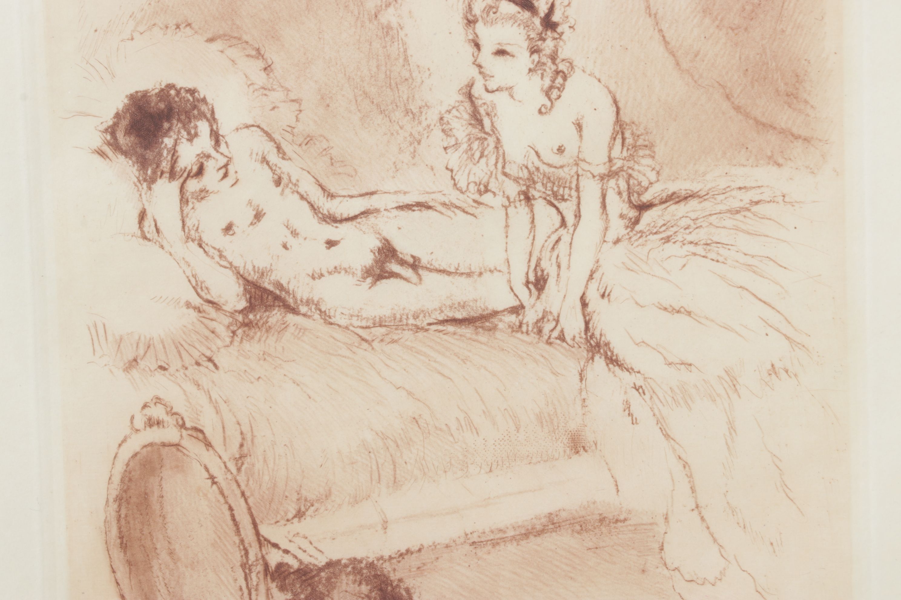 Louis Icart Etching "The Whole Package" from "Felicia ou Mes Fredaines"