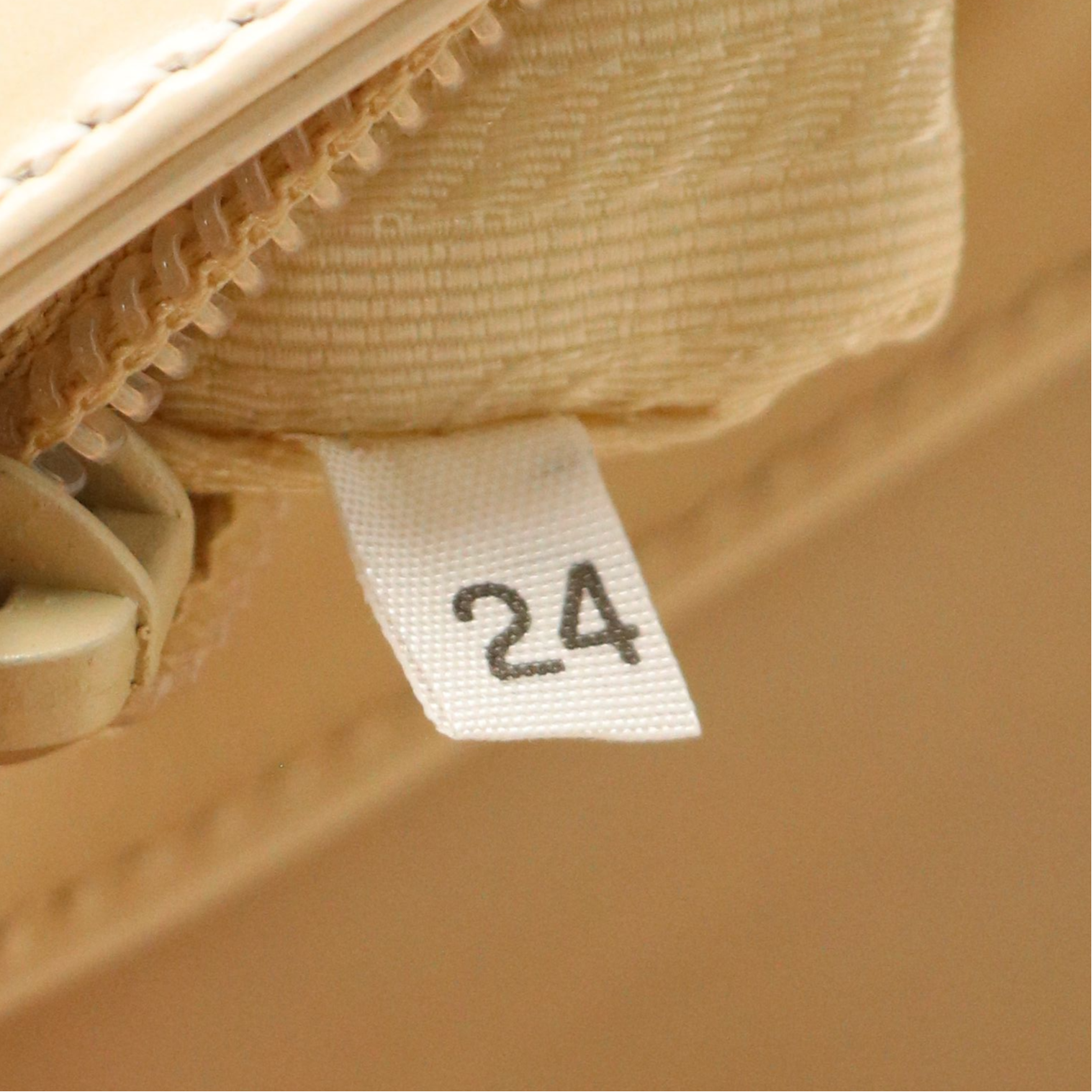 Prada Small Ring-Flap Shoulder Bag in Ivory Patent Leather