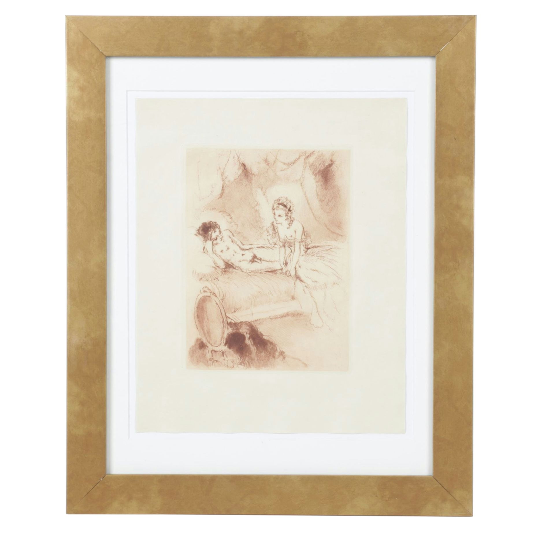 Louis Icart Etching "The Whole Package" from "Felicia ou Mes Fredaines"
