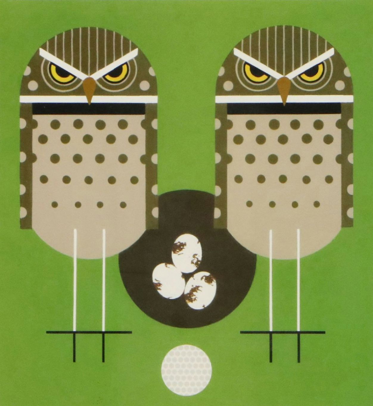 Charley Harper Offset Lithograph "Birdie"