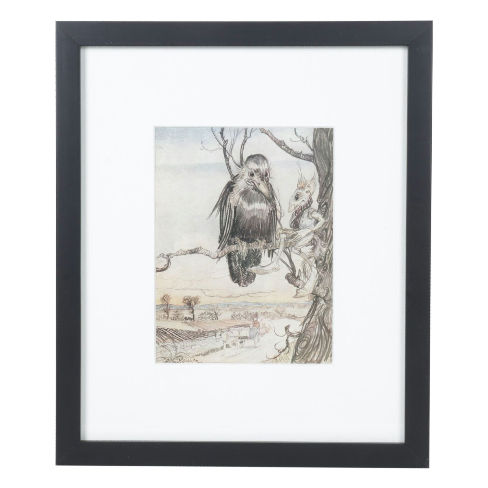 Offset Lithograph After Arthur Rackham Illustration "The Gossips," 1913