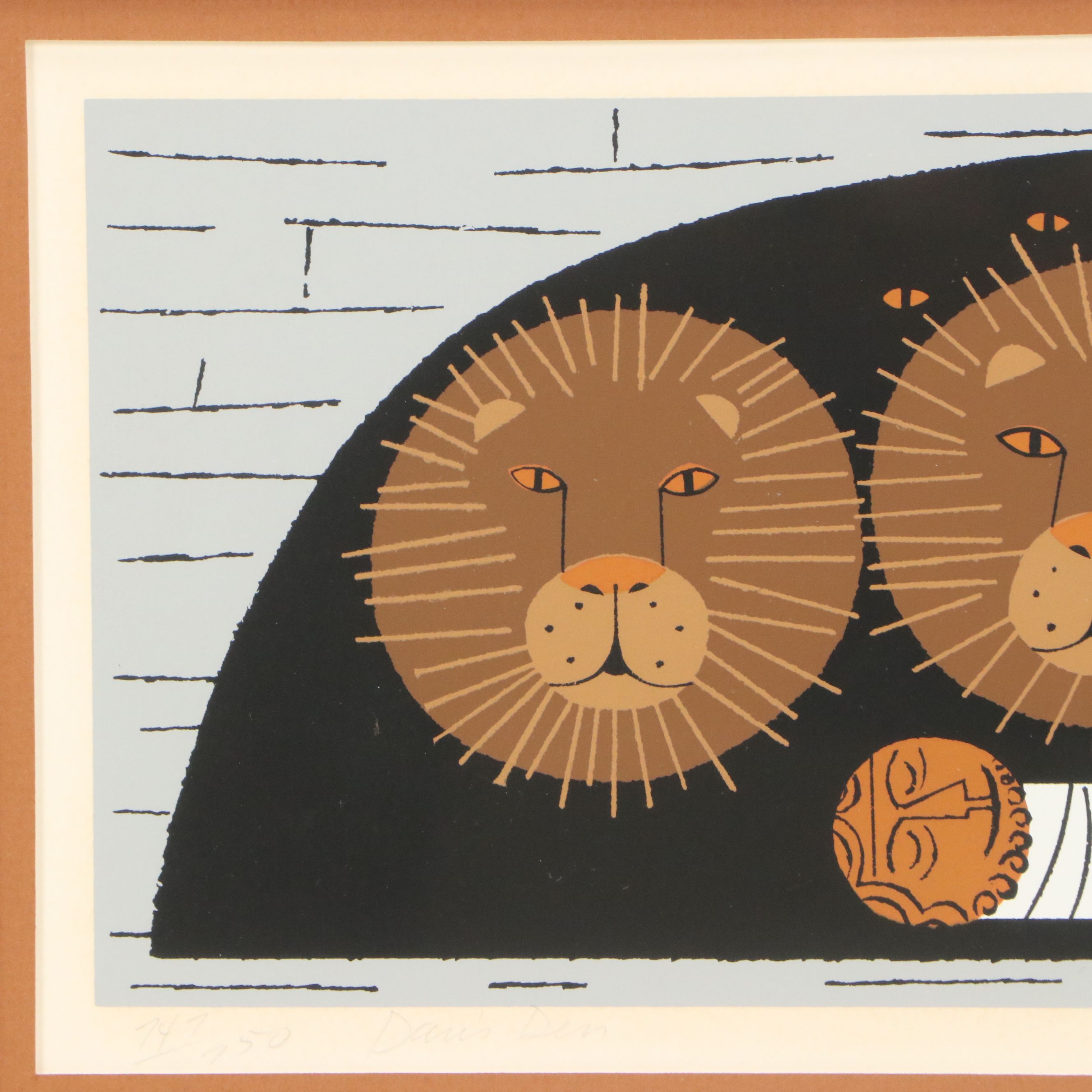 Edie Harper Serigraph "Dan's Den"