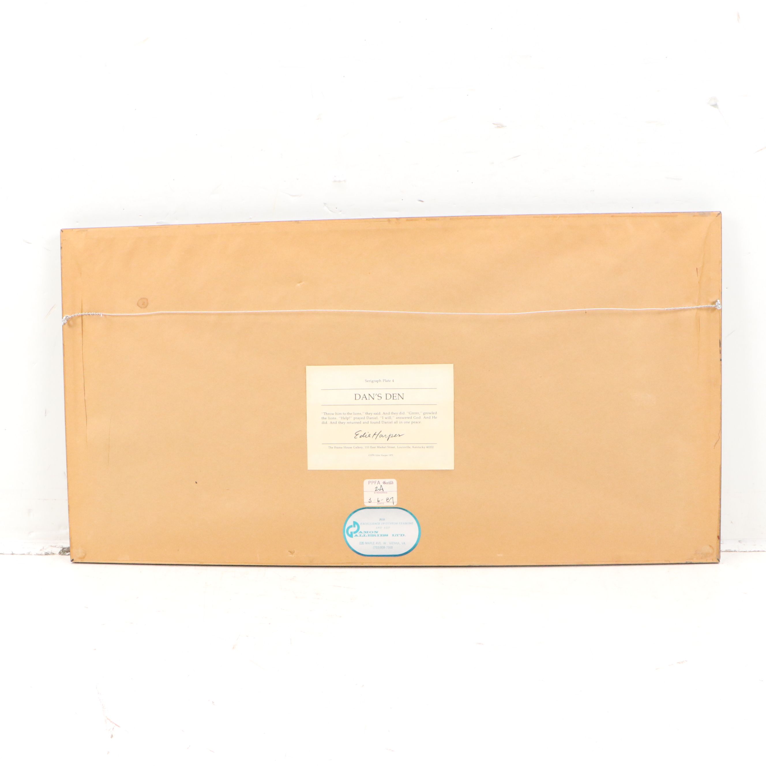 Edie Harper Serigraph "Dan's Den"