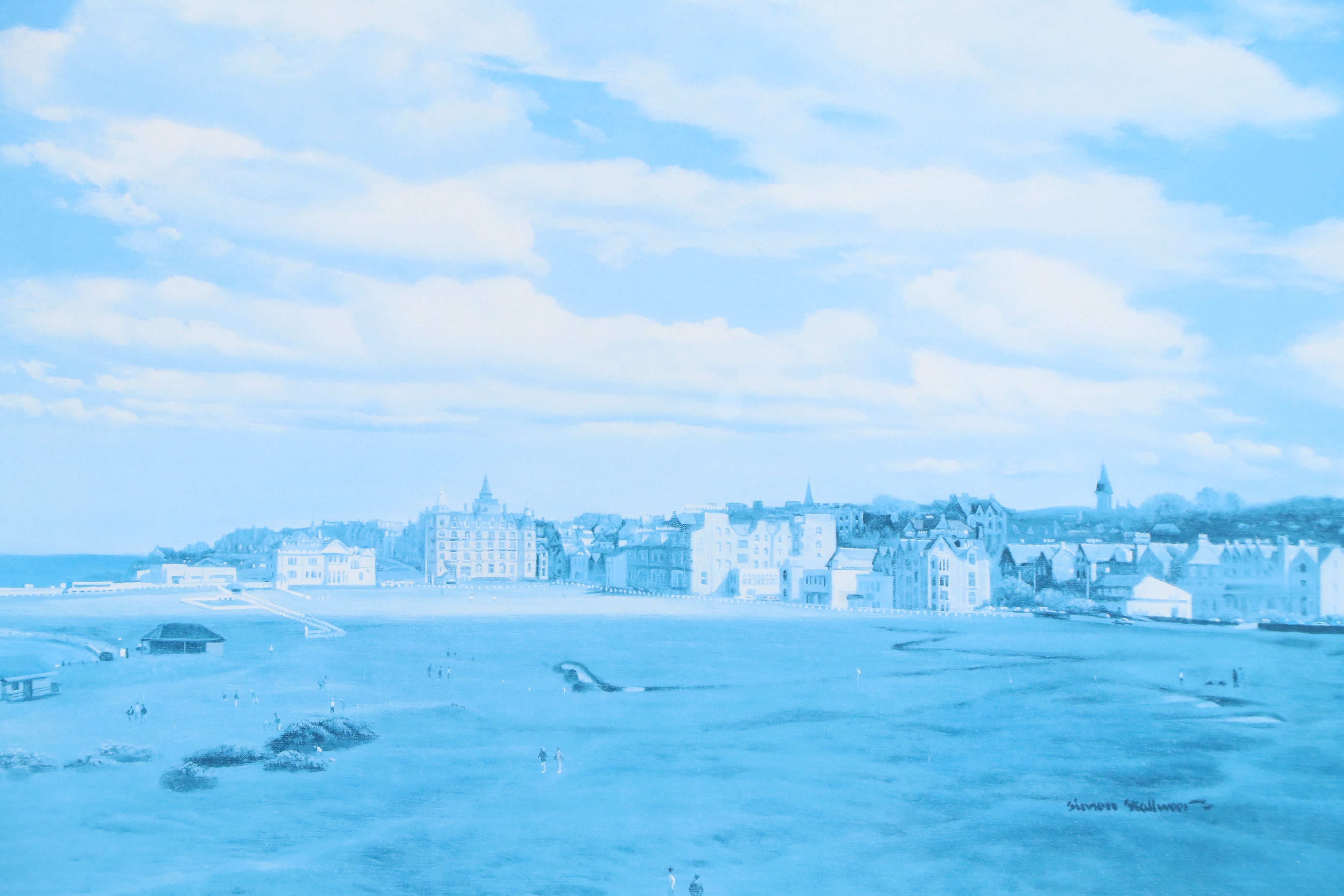 Simon Stallwood Offset Lithograph "Old Course St. Andrews Scotland"