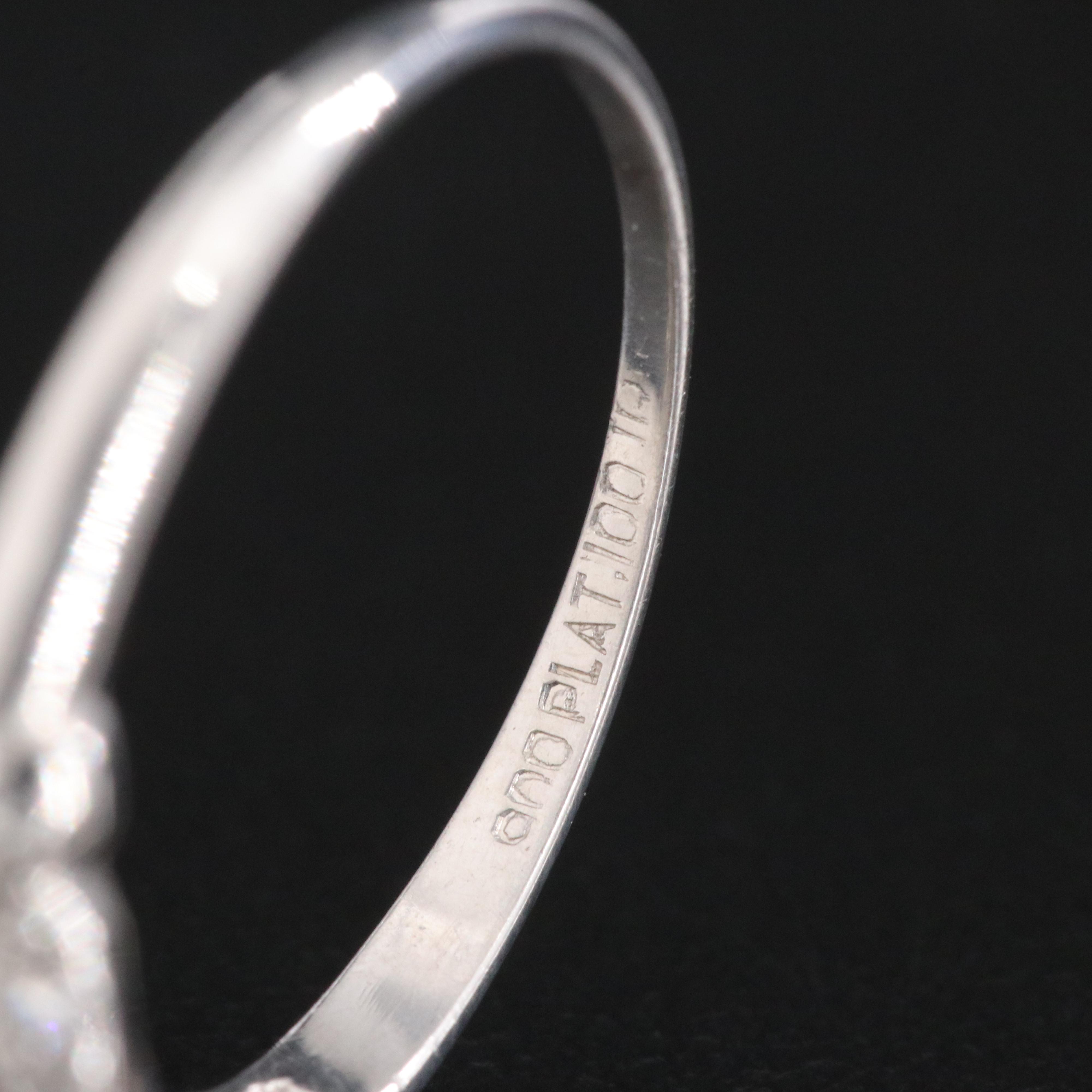 Antique Platinum 1.12 CTW Diamond Ring with GIA Report