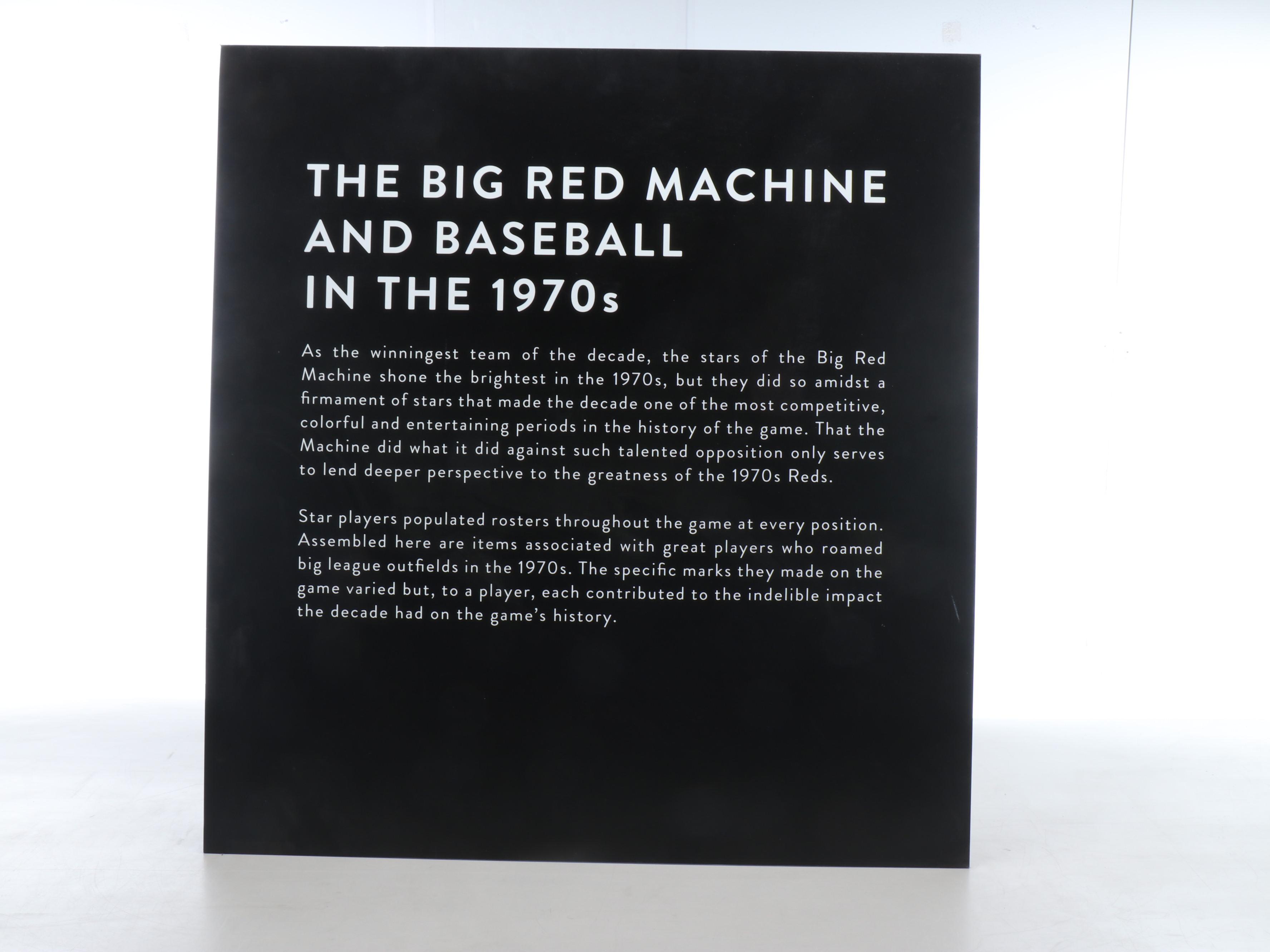 Cincinnati Reds Hall of Fame Signs Featuring "The Big Red Machine" and Pete Rose