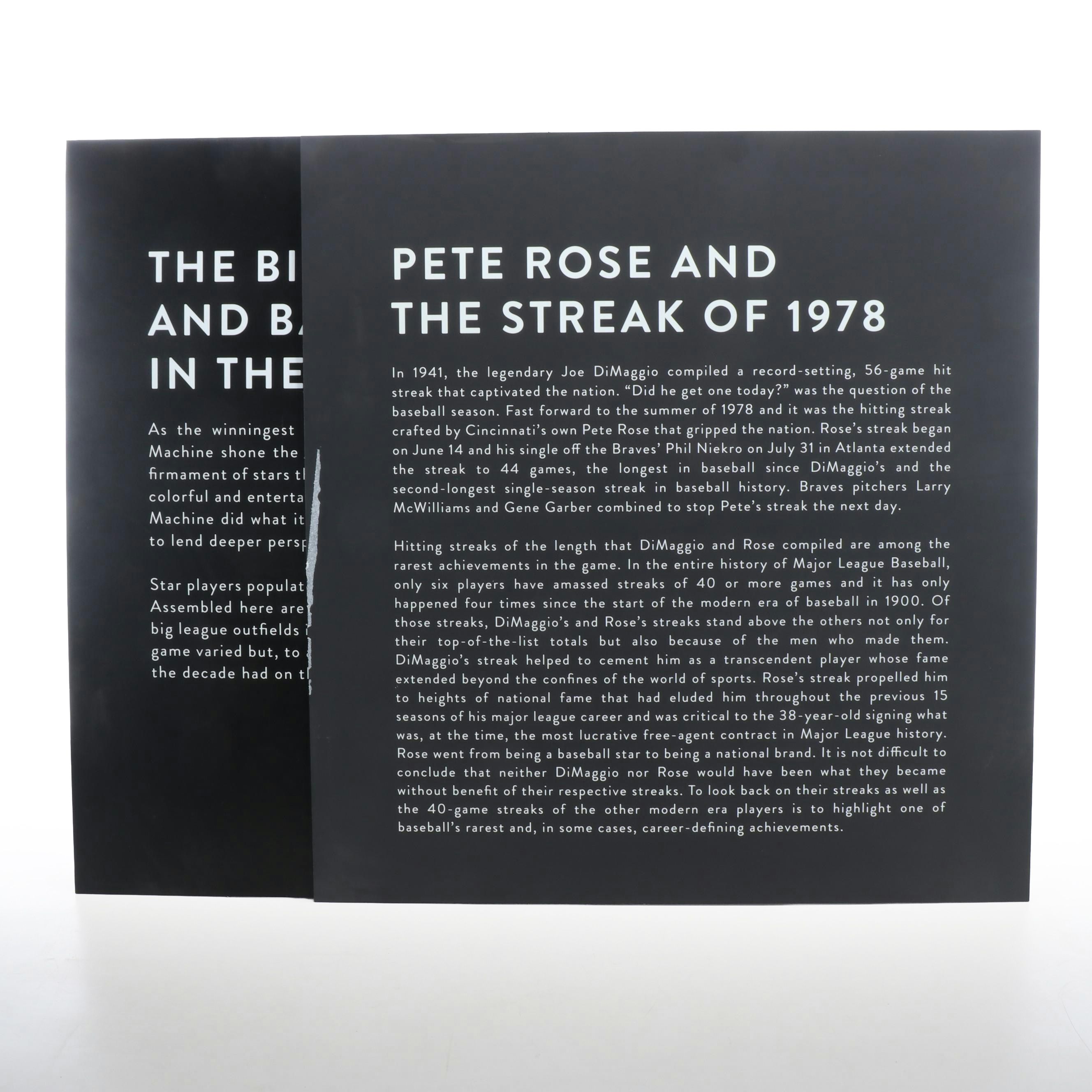 Cincinnati Reds Hall of Fame Signs Featuring "The Big Red Machine" and Pete Rose