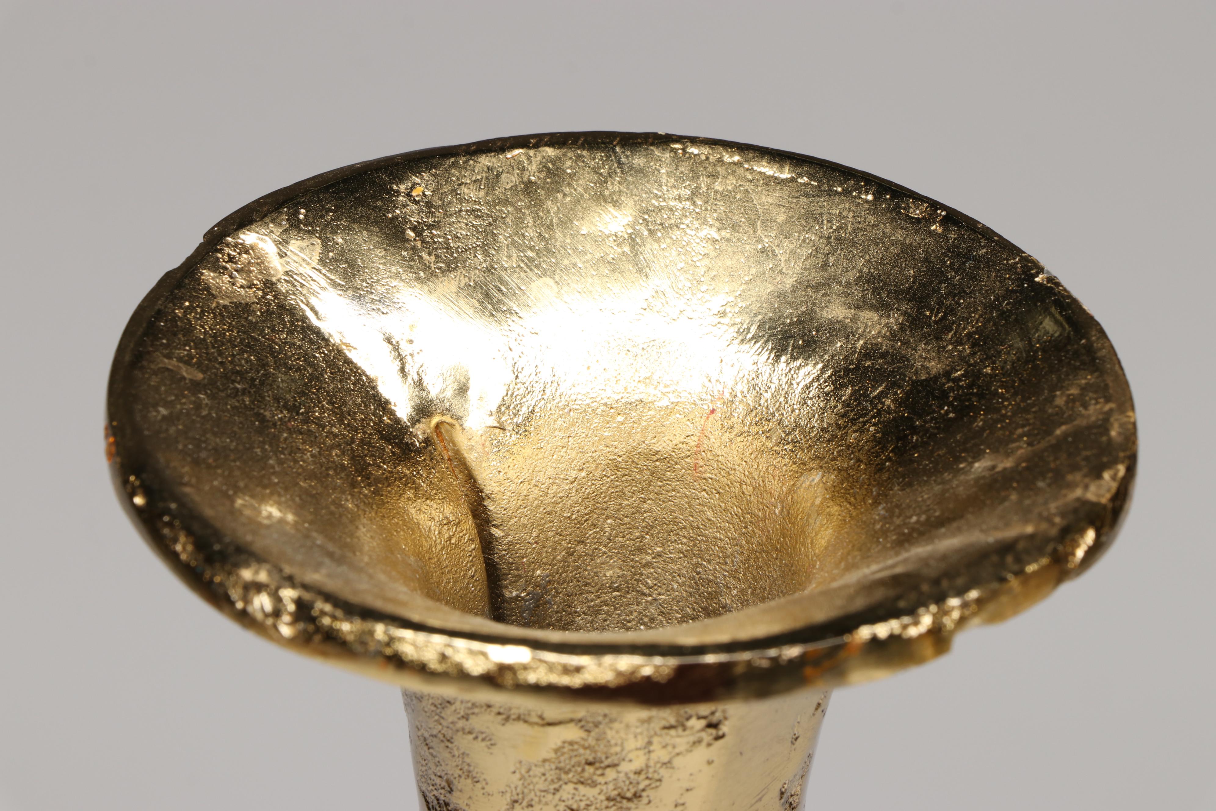 Modern Gold Finished Metal Vases