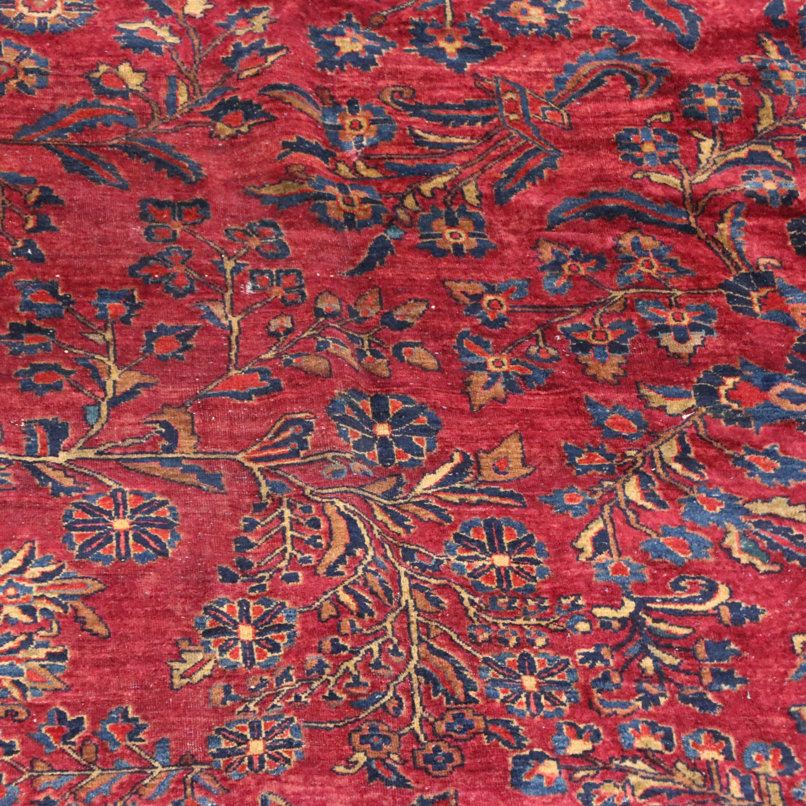 11'9 x 16'8 Hand-Knotted Persian Sarouk Room-Sized Rug