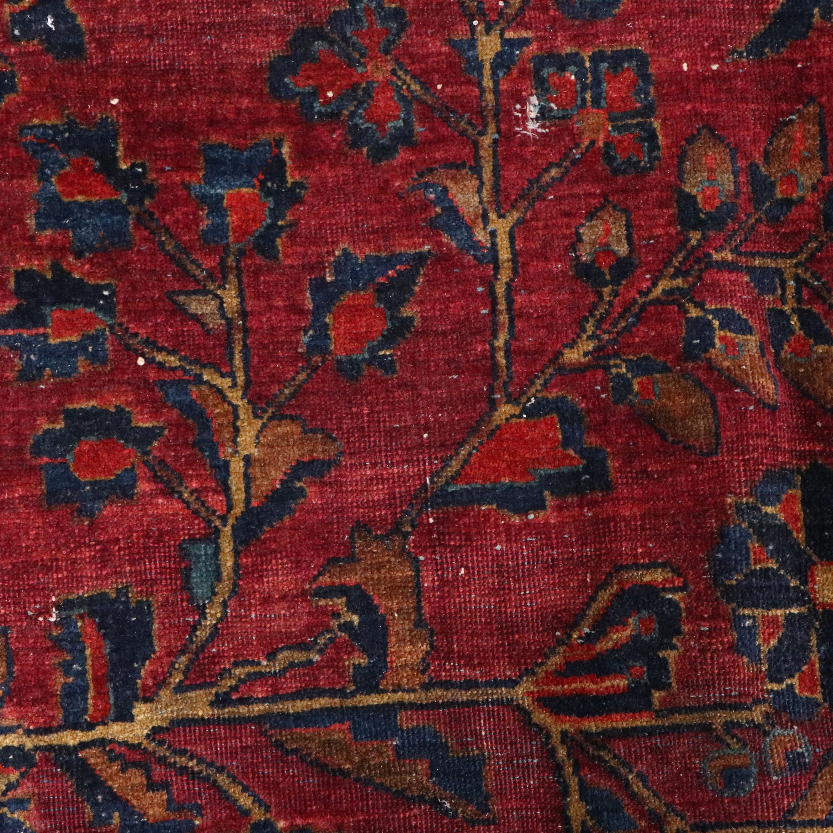 11'9 x 16'8 Hand-Knotted Persian Sarouk Room-Sized Rug