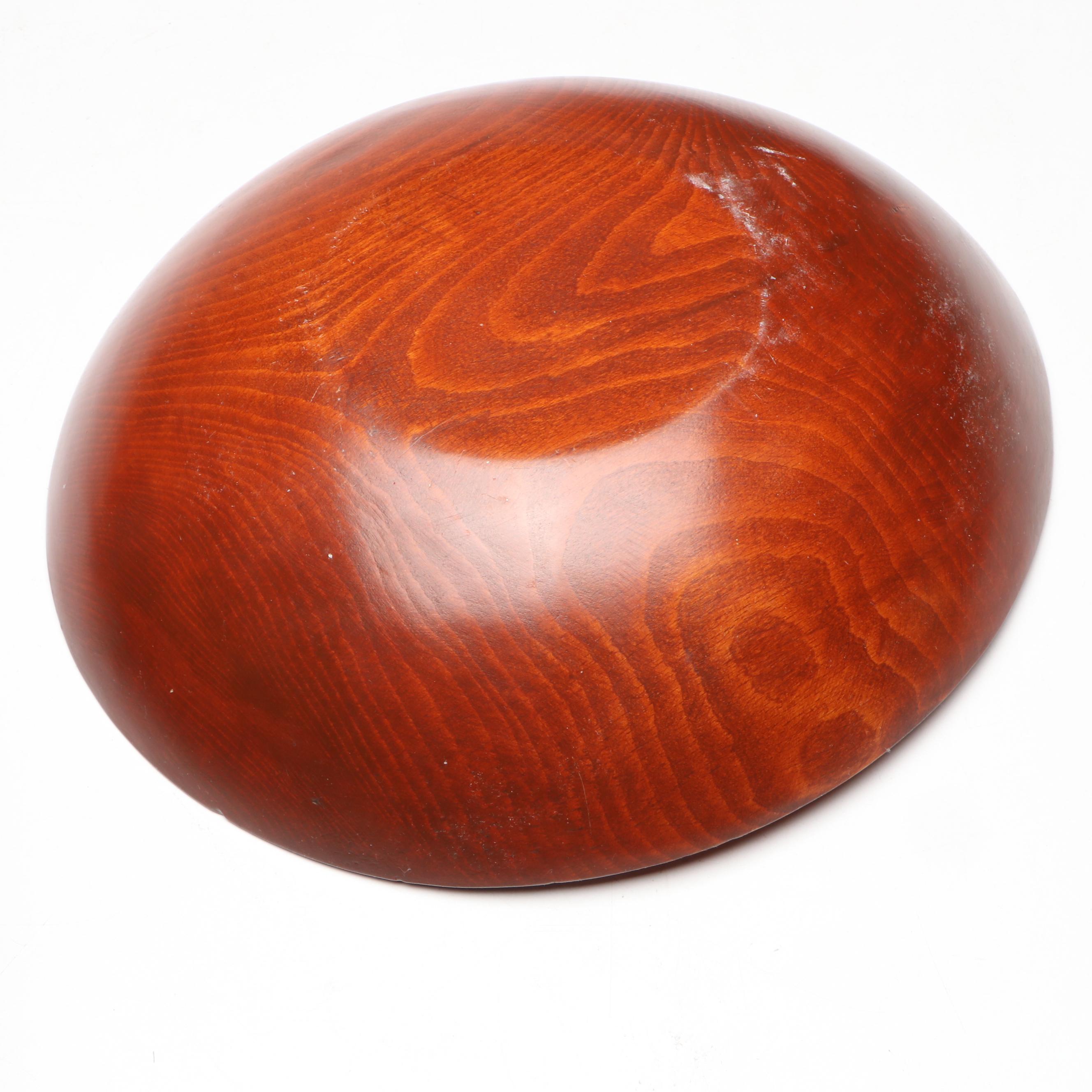 Mid Century Modern Turned Wood Bowls and Fruit