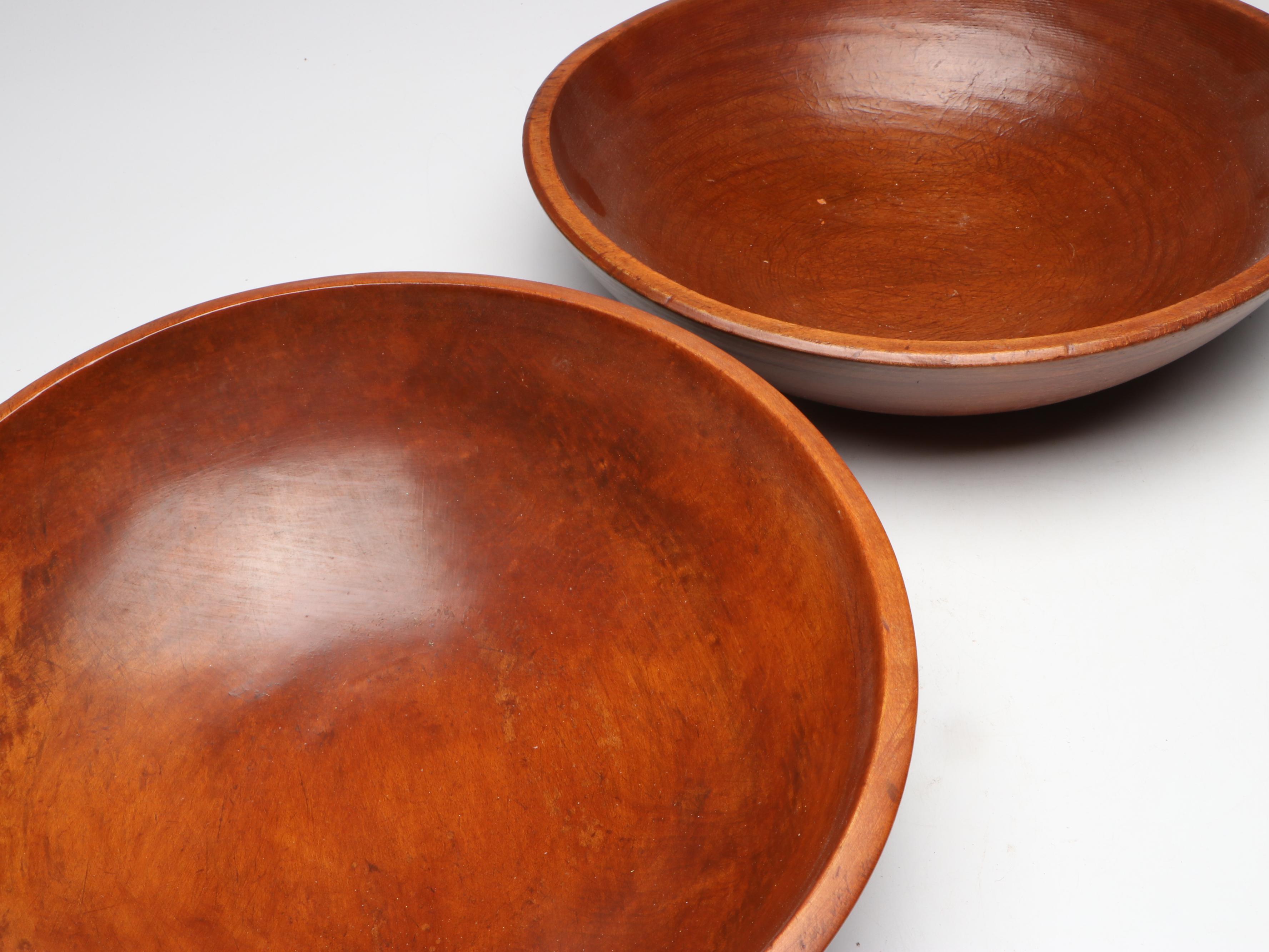 Mid Century Modern Turned Wood Bowls and Fruit