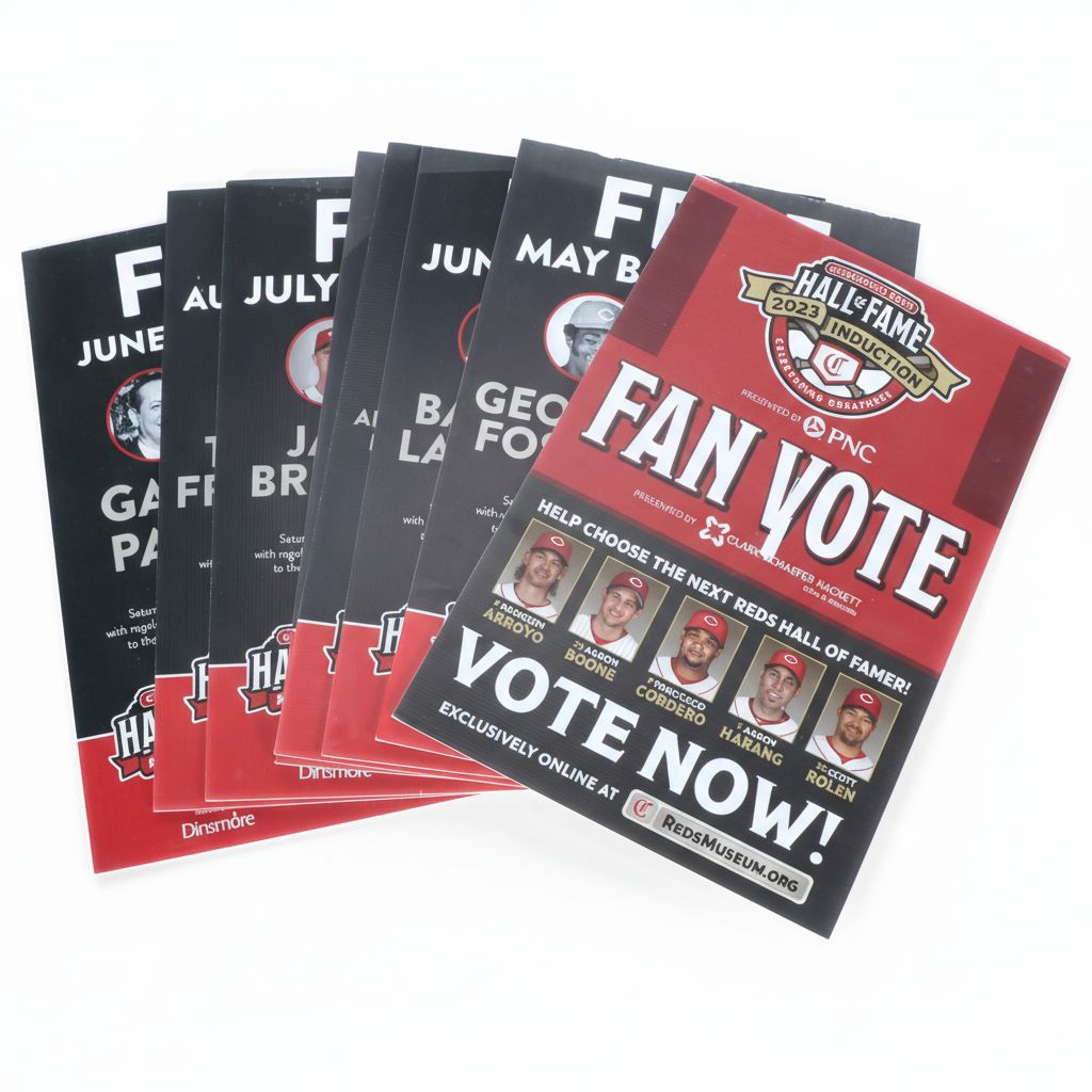 Cincinnati Reds Hall of Fame Signs Featuring Johnny Bench and More