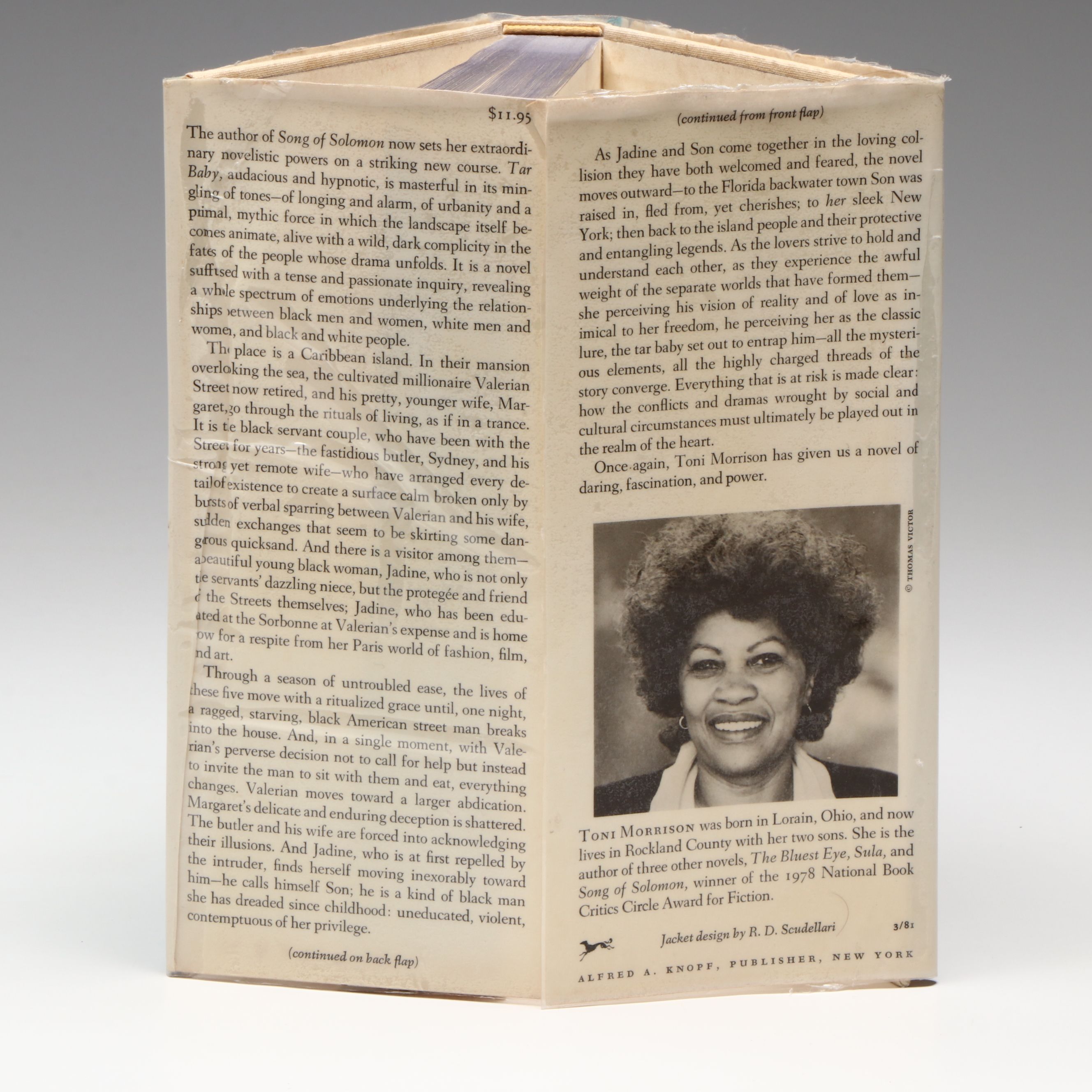 First Trade Edition "Tar Baby" by Toni Morrison, 1981