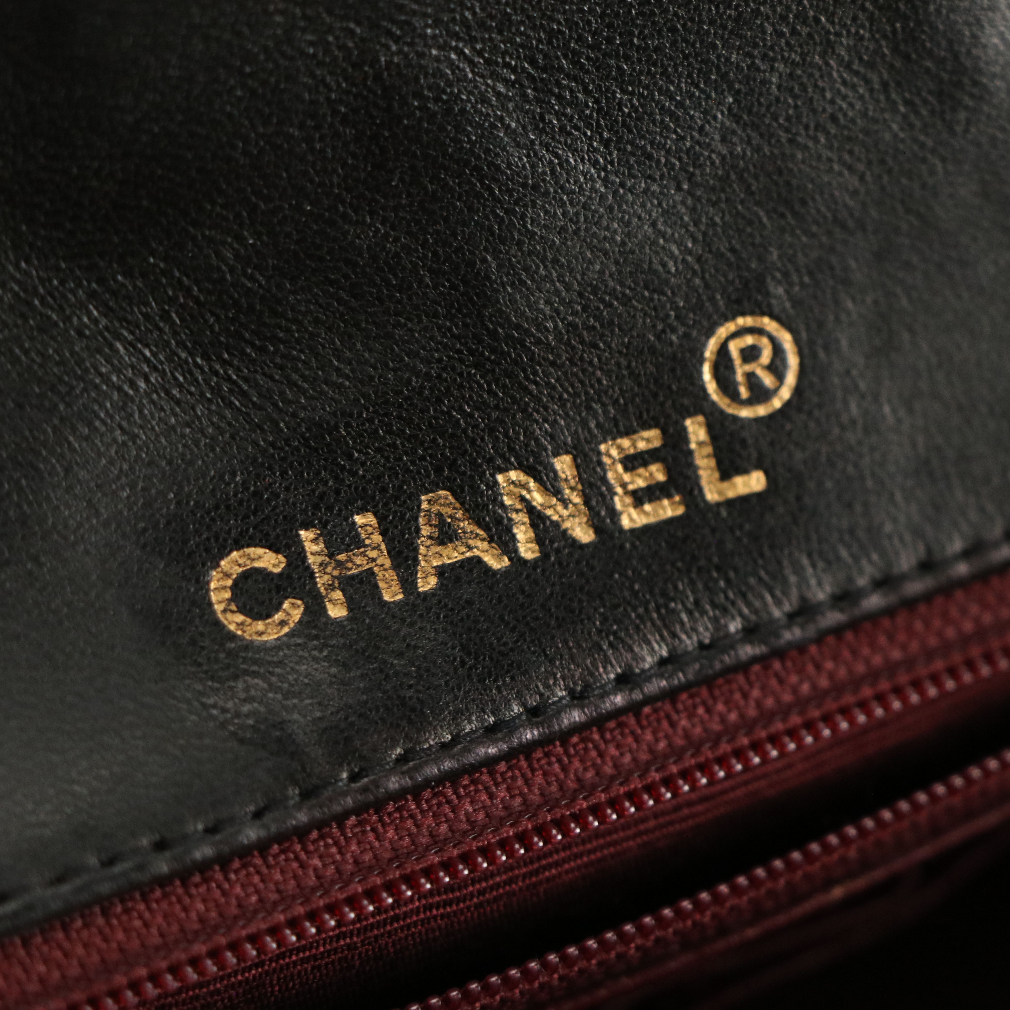 Chanel Black Matelassé Lambskin Leather Single Flap Bag