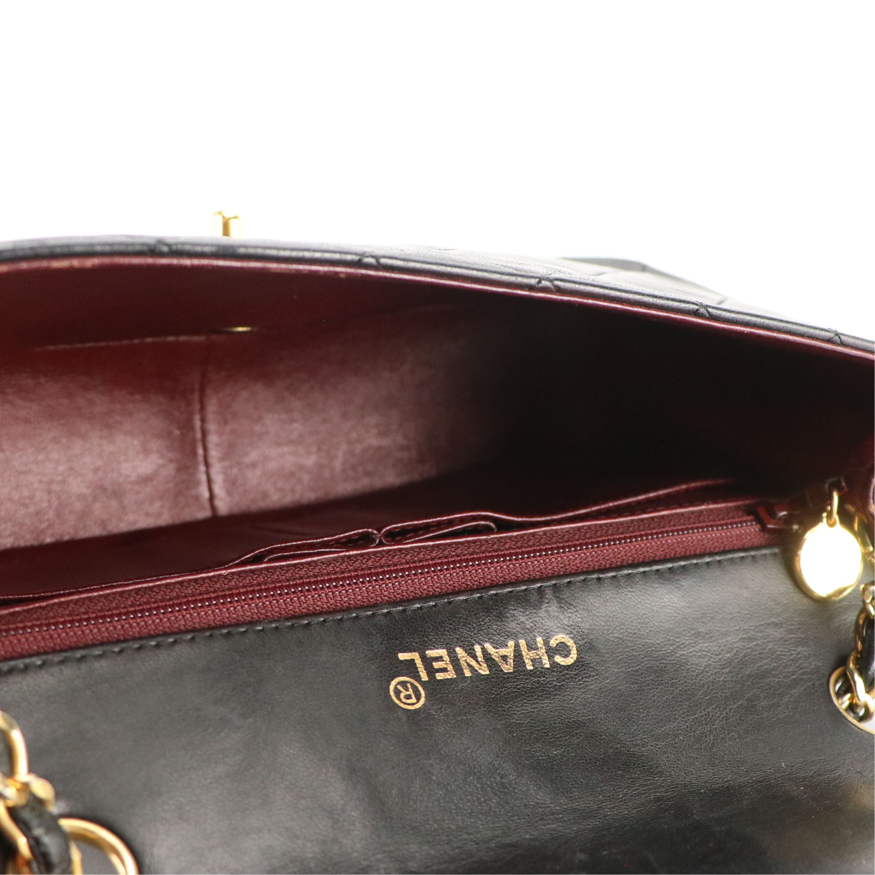 Chanel Black Matelassé Lambskin Leather Single Flap Bag