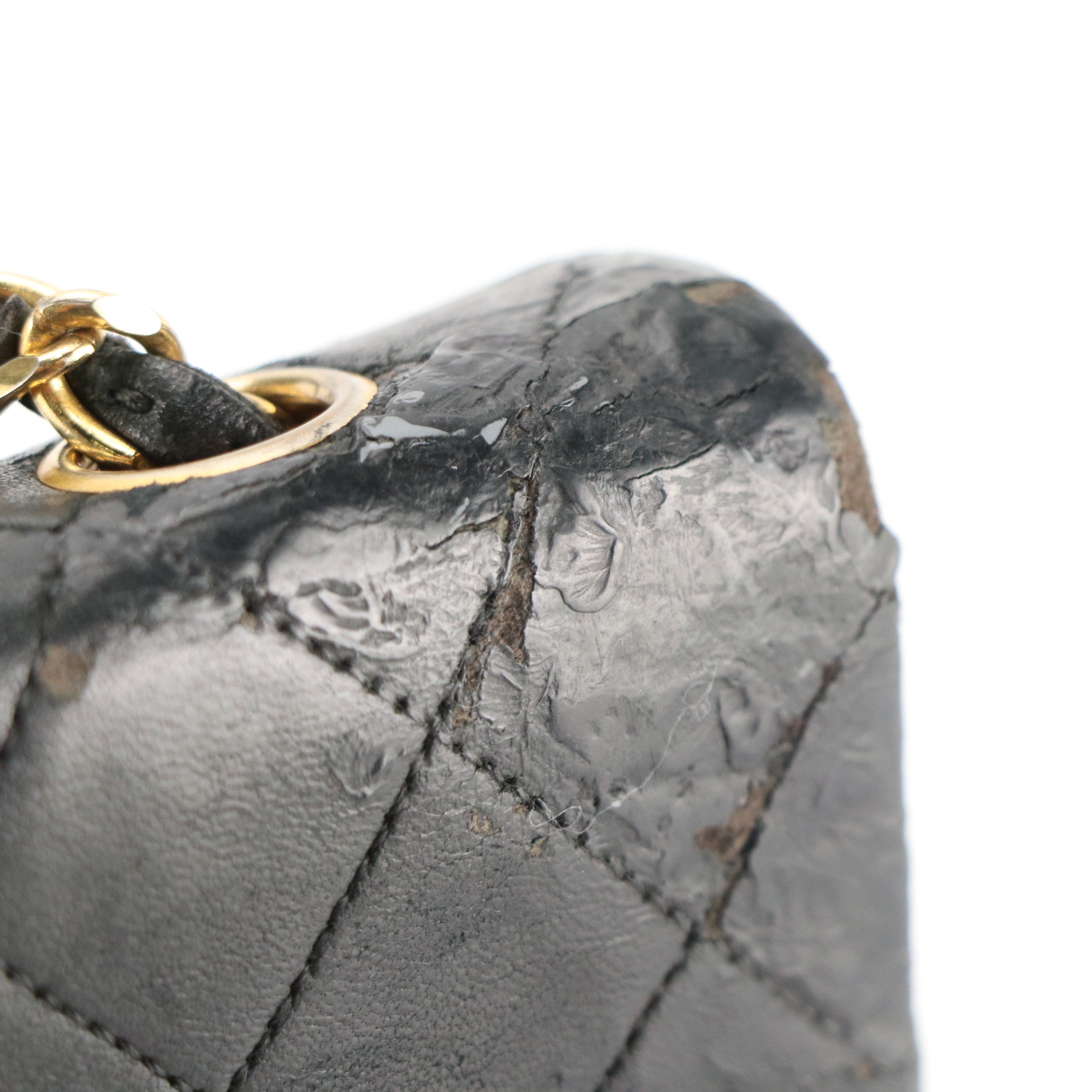 Chanel Black Matelassé Lambskin Leather Single Flap Bag