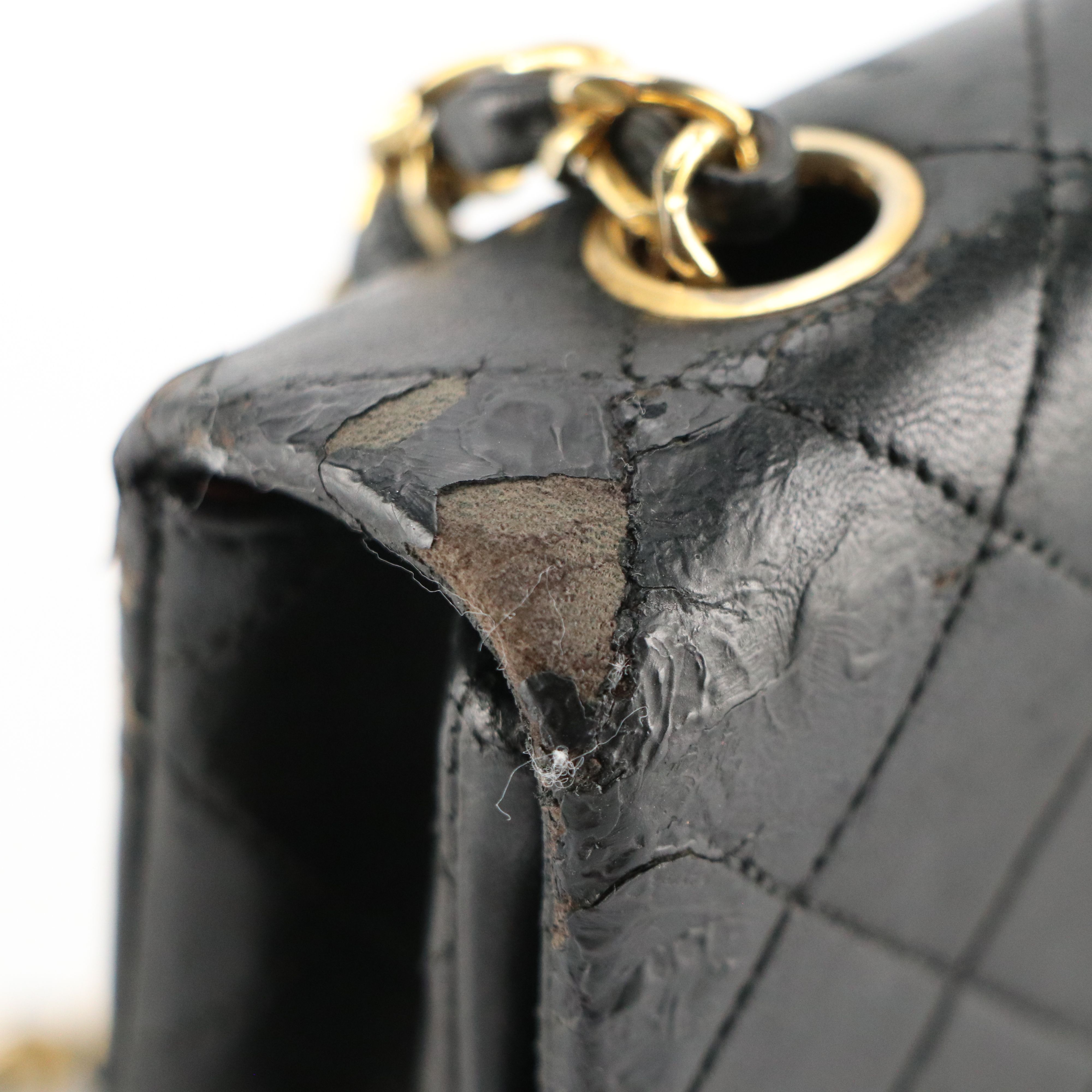 Chanel Black Matelassé Lambskin Leather Single Flap Bag