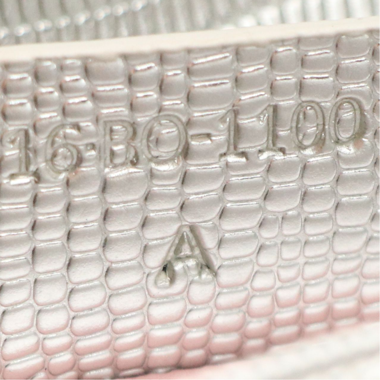 Christian Dior Metallic Lizard Embossed Leather Floral and Chain Lady Dior Bag