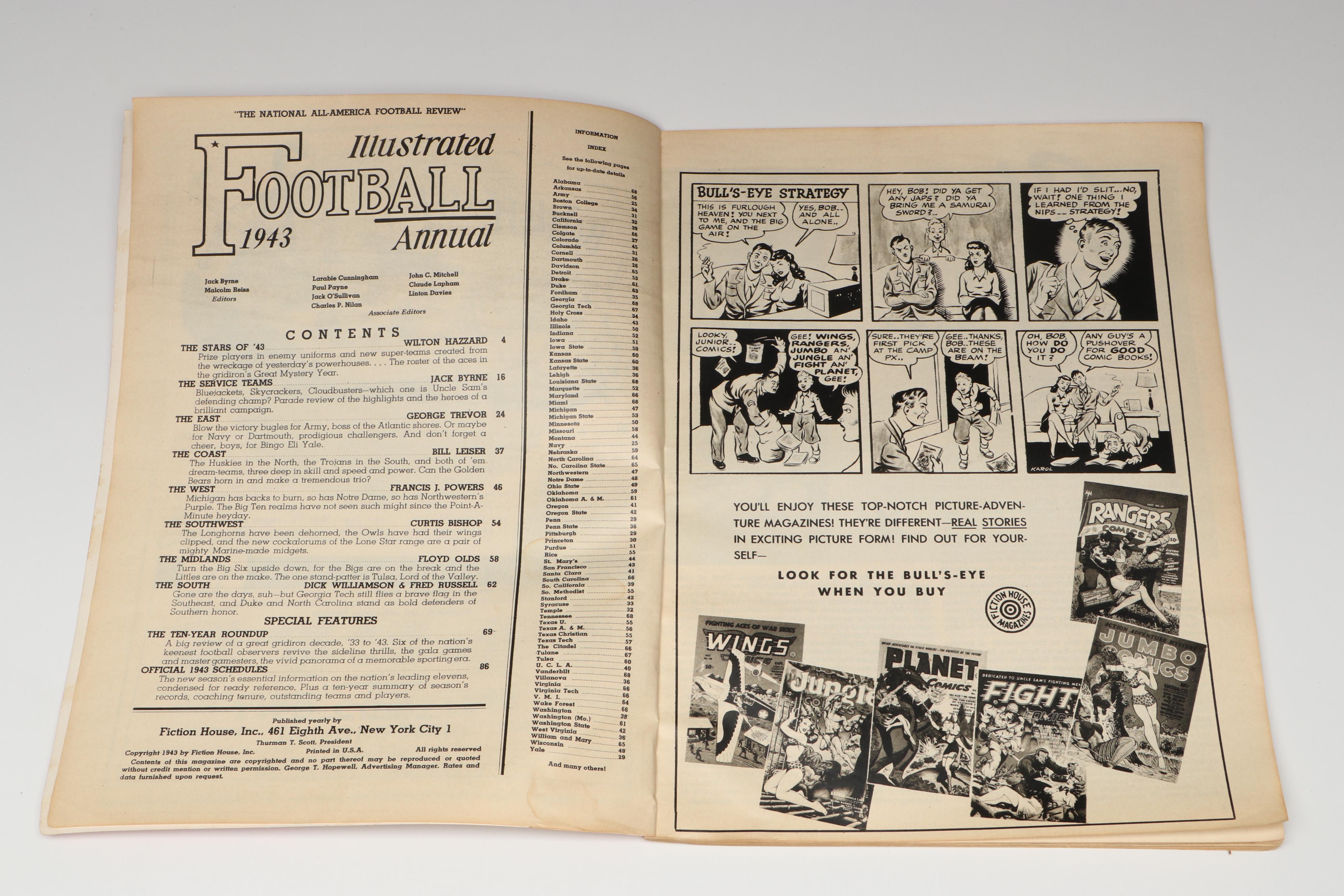 "Illustrated Football Annual" Magazines, 1943-1944