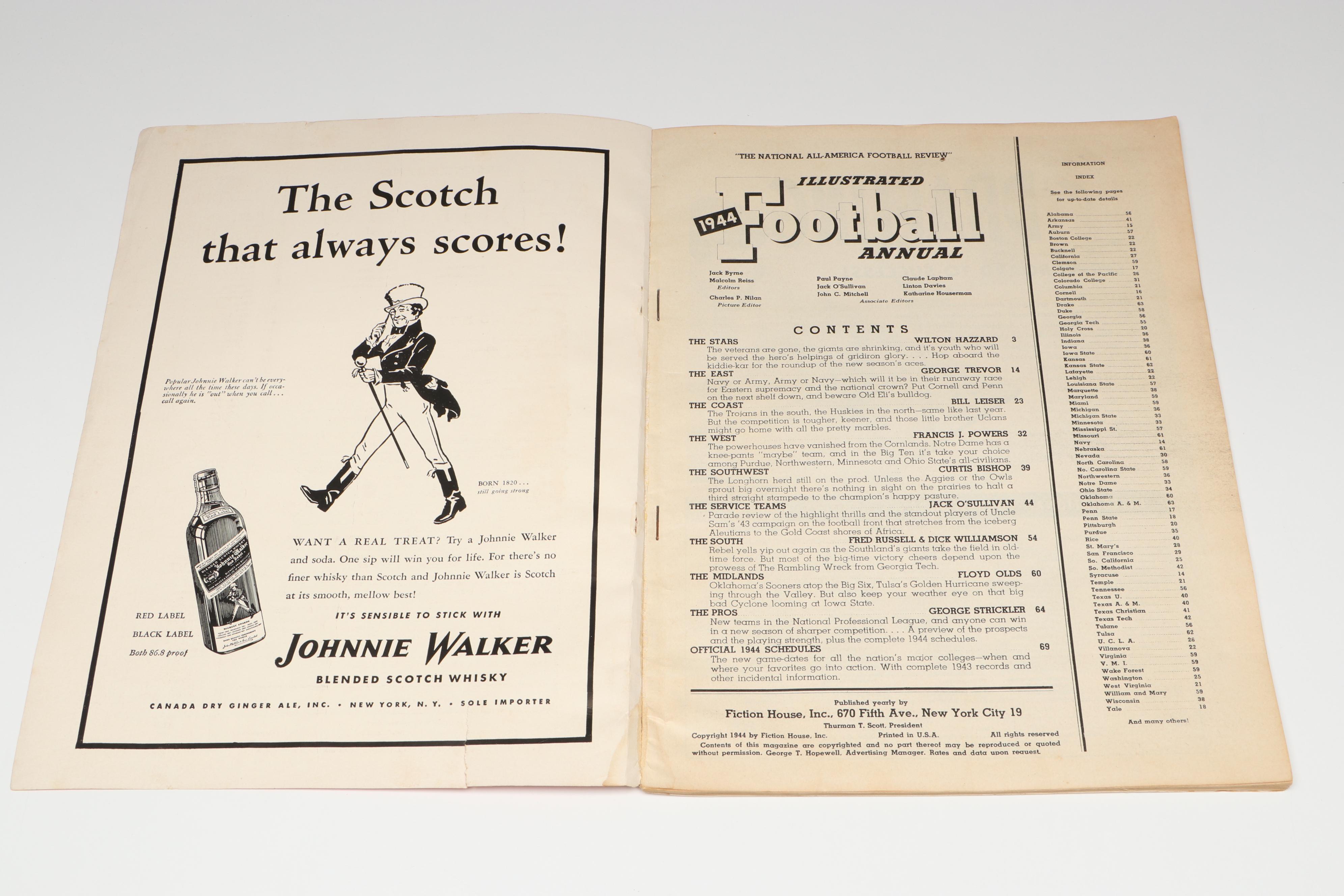 "Illustrated Football Annual" Magazines, 1943-1944