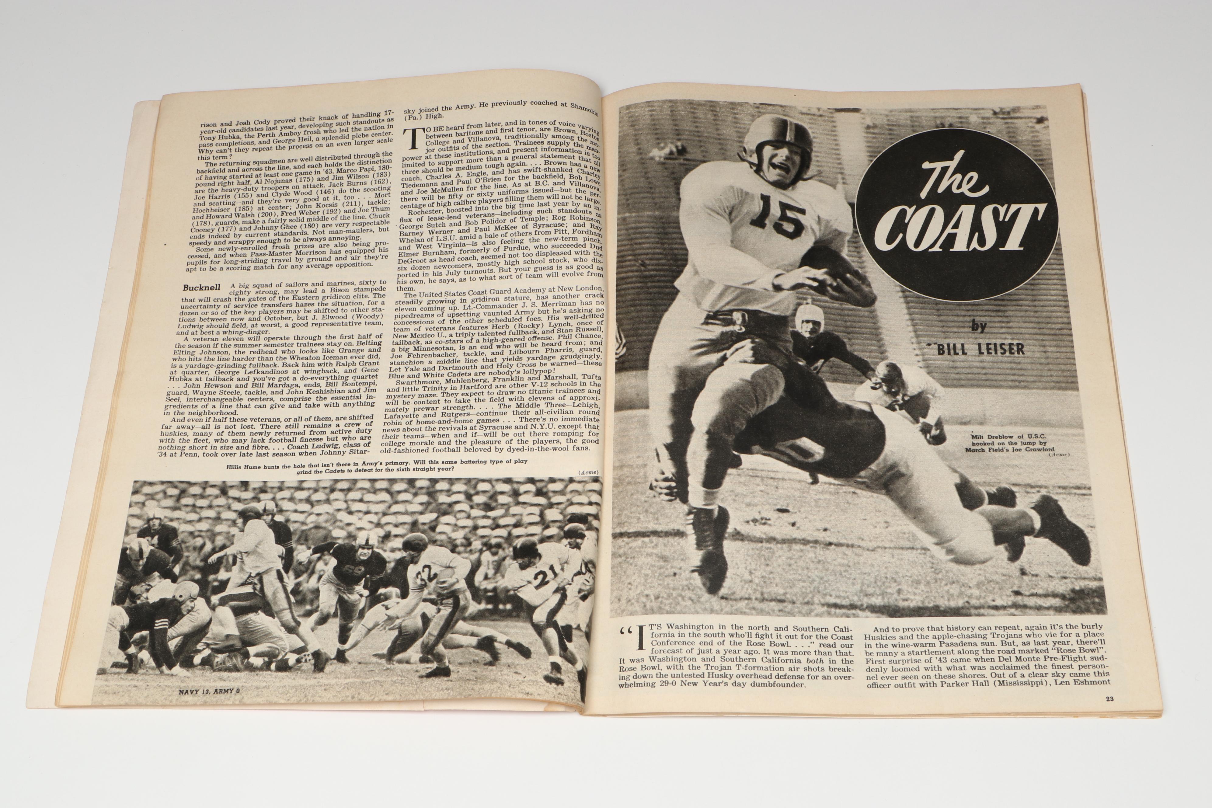 "Illustrated Football Annual" Magazines, 1943-1944