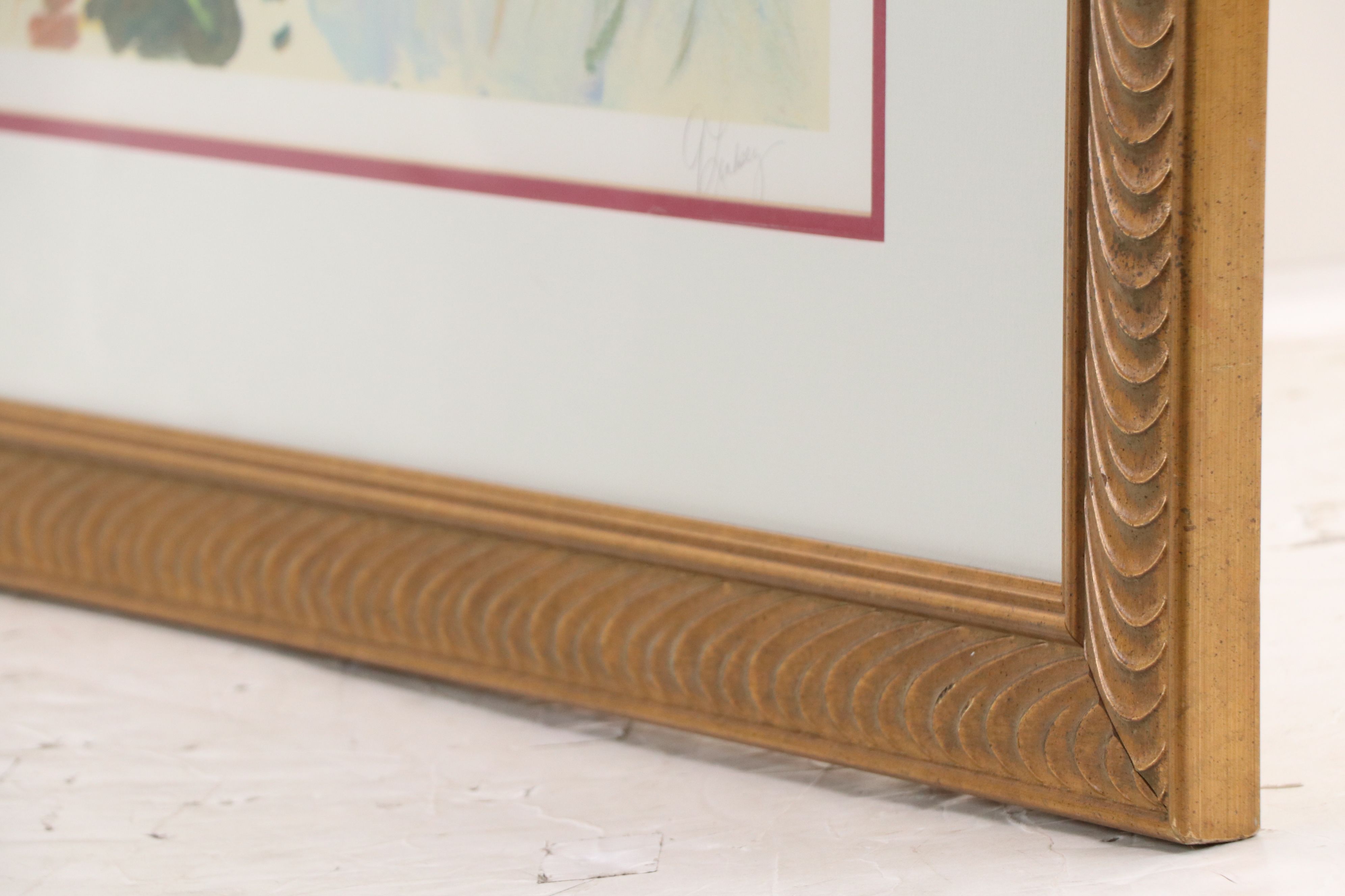 G. Lindsey Floral Still Life Digital Print with Screenprinted Accents