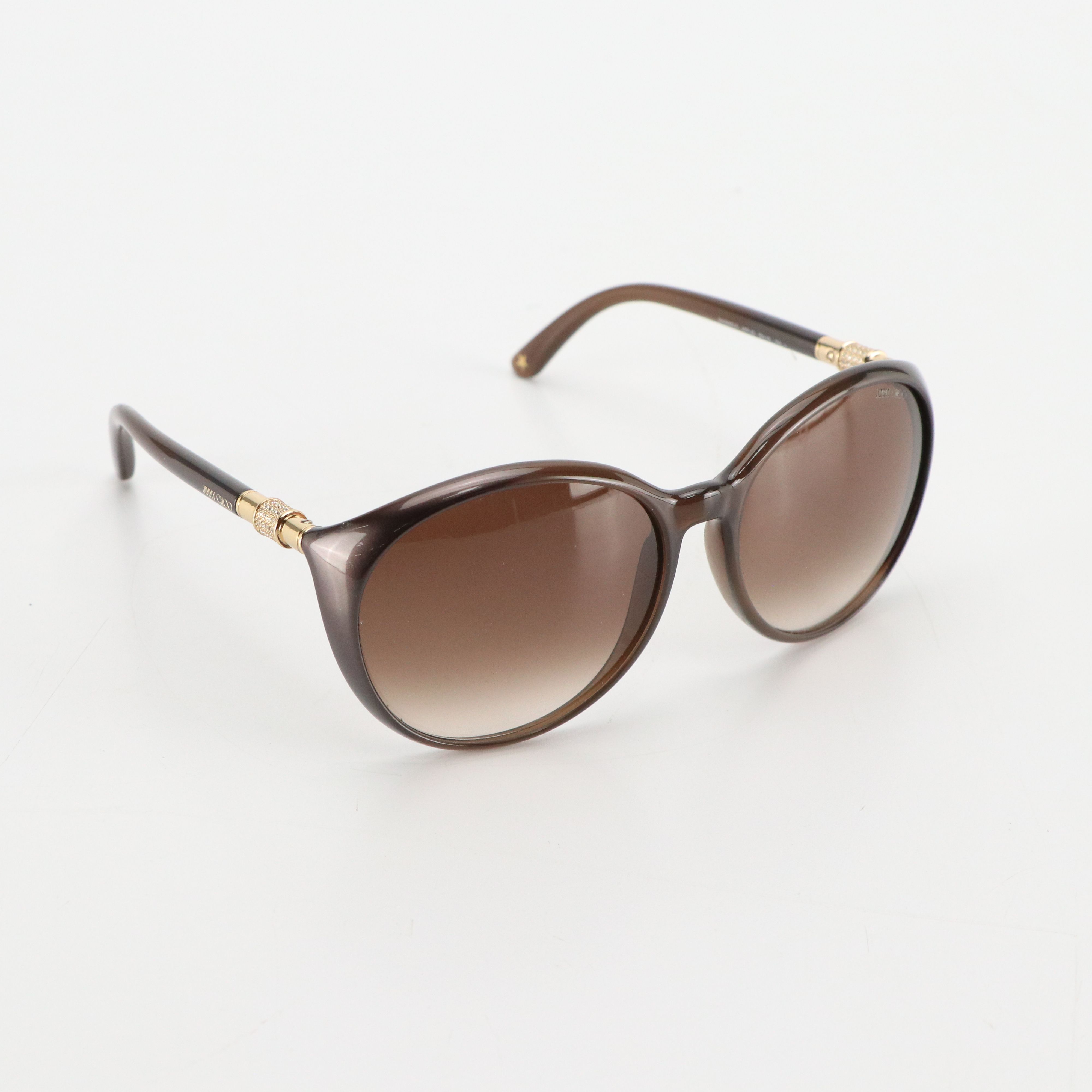 Jimmy Choo Marine/S APKJD Brown Round Sunglasses