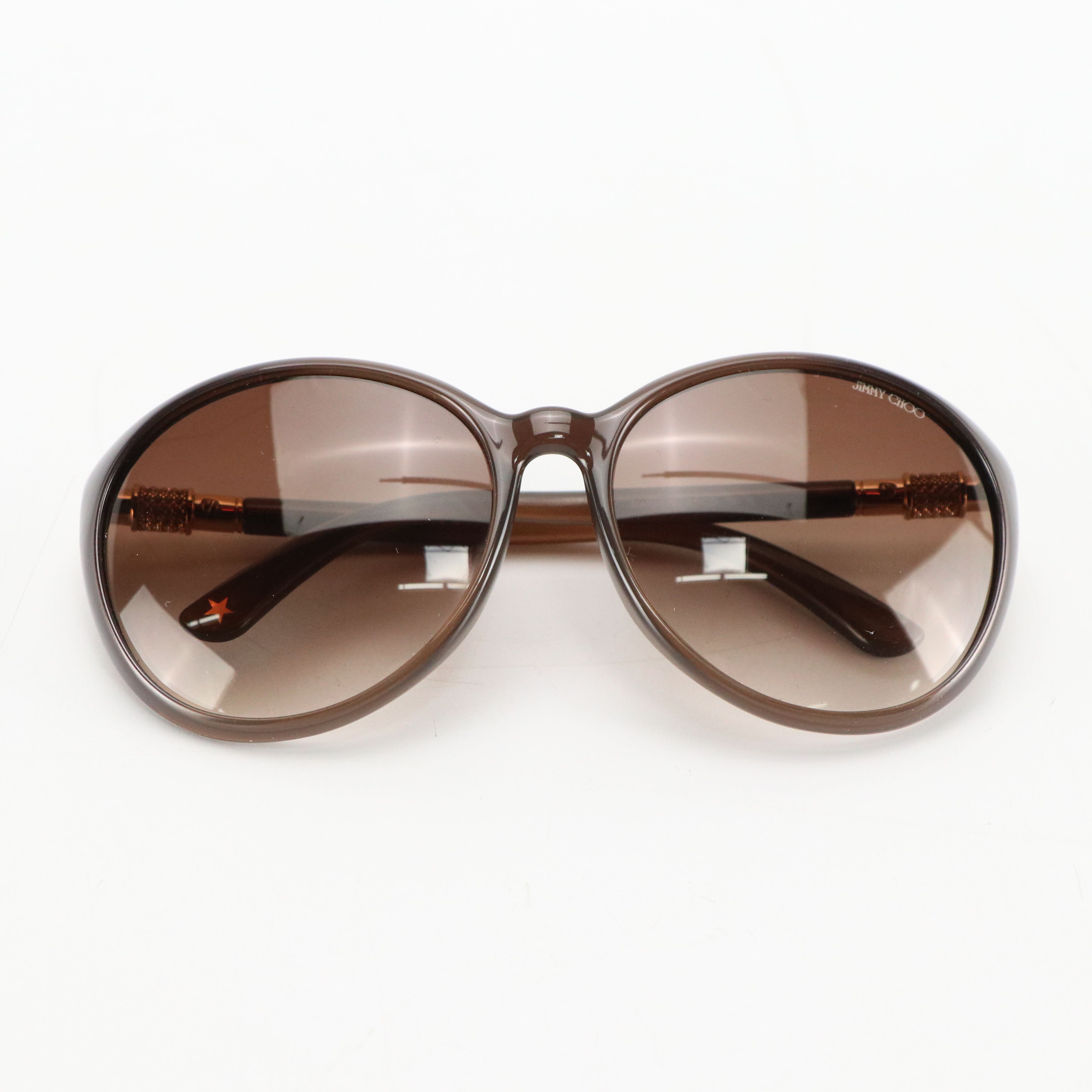 Jimmy Choo Marine/S APKJD Brown Round Sunglasses