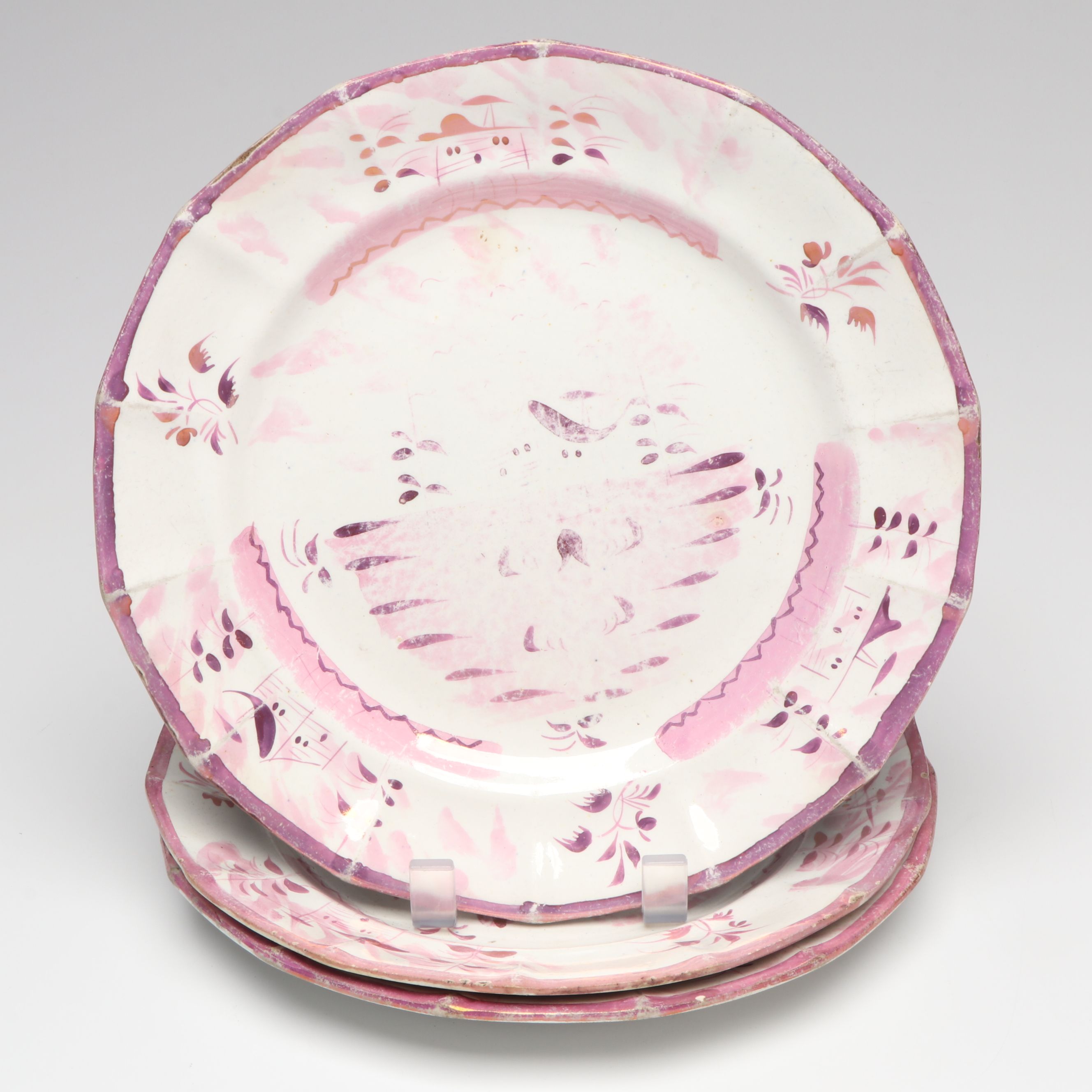 Homer Laughlin "Harlequin Rose" Covered Casserole with Other Pink Dinnerware