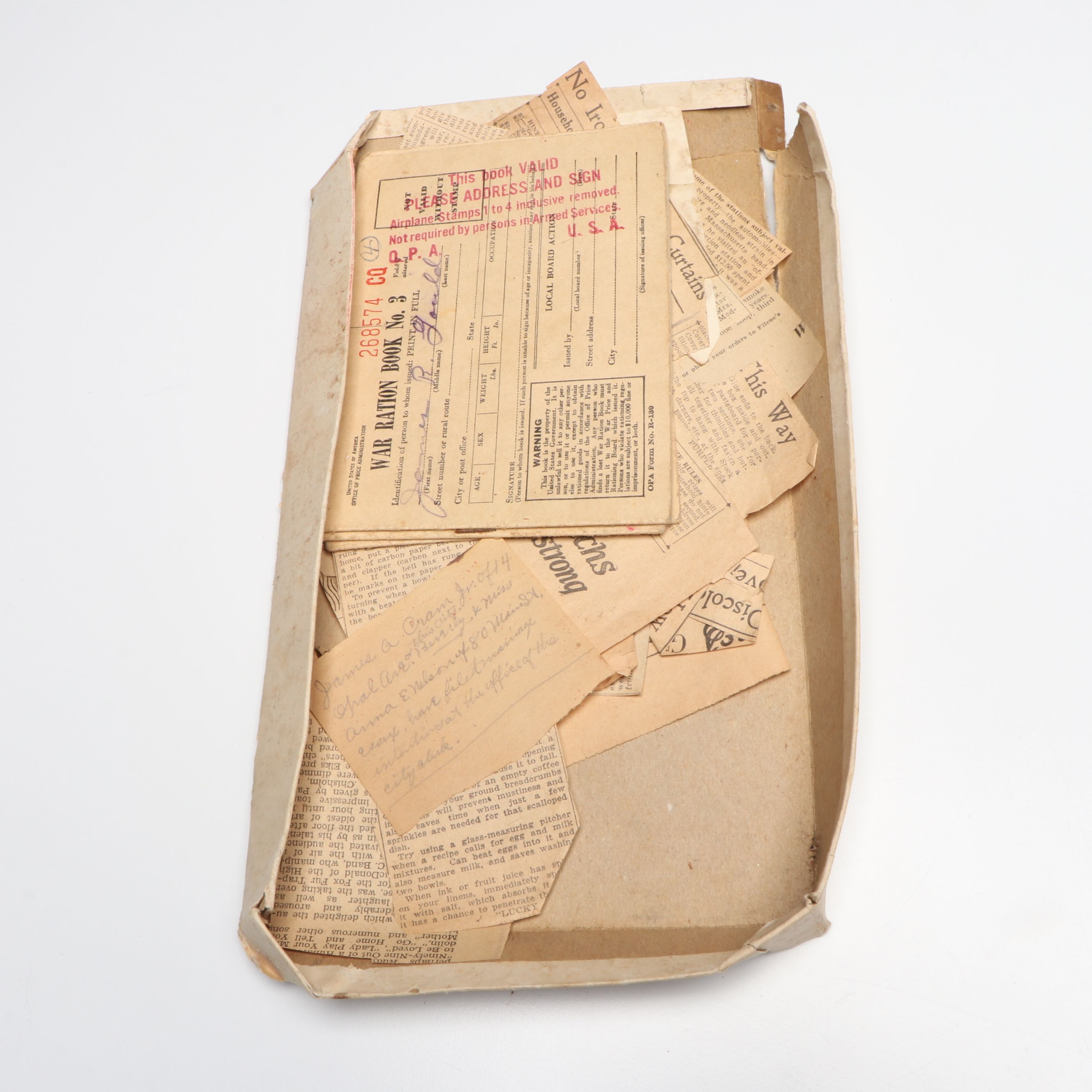 World War II Era War Ration Books with Sheet Music, Booklets and More Ephemera