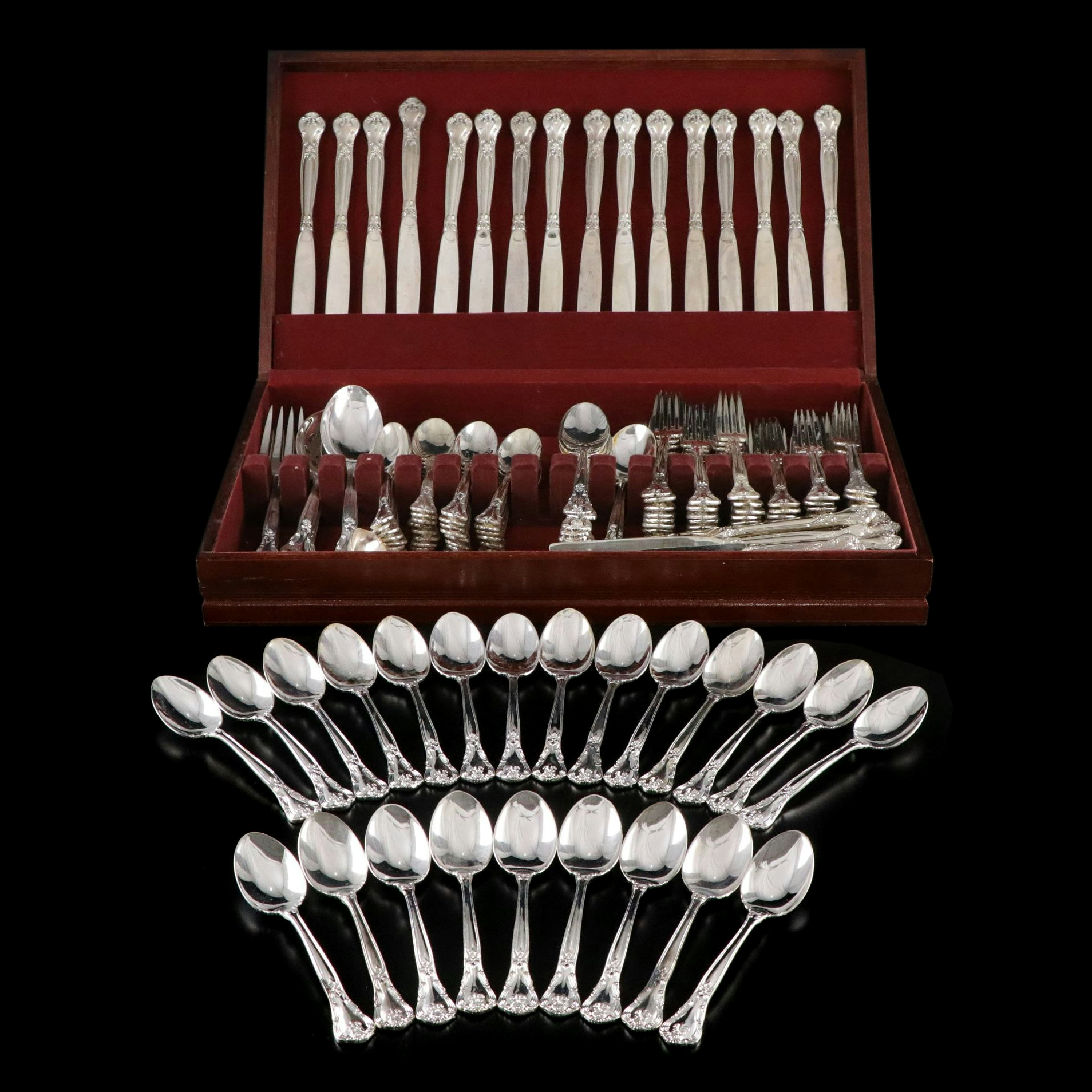 Godinger "Grand Master" Silver Plate Flatware Service